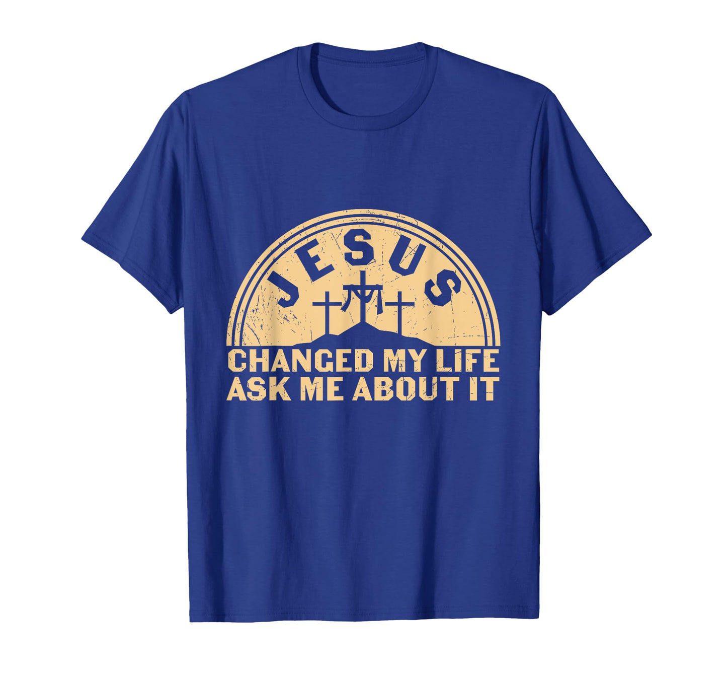 Retro Jesus Changed My Life Ask Me About It Christian Faith T-Shirt