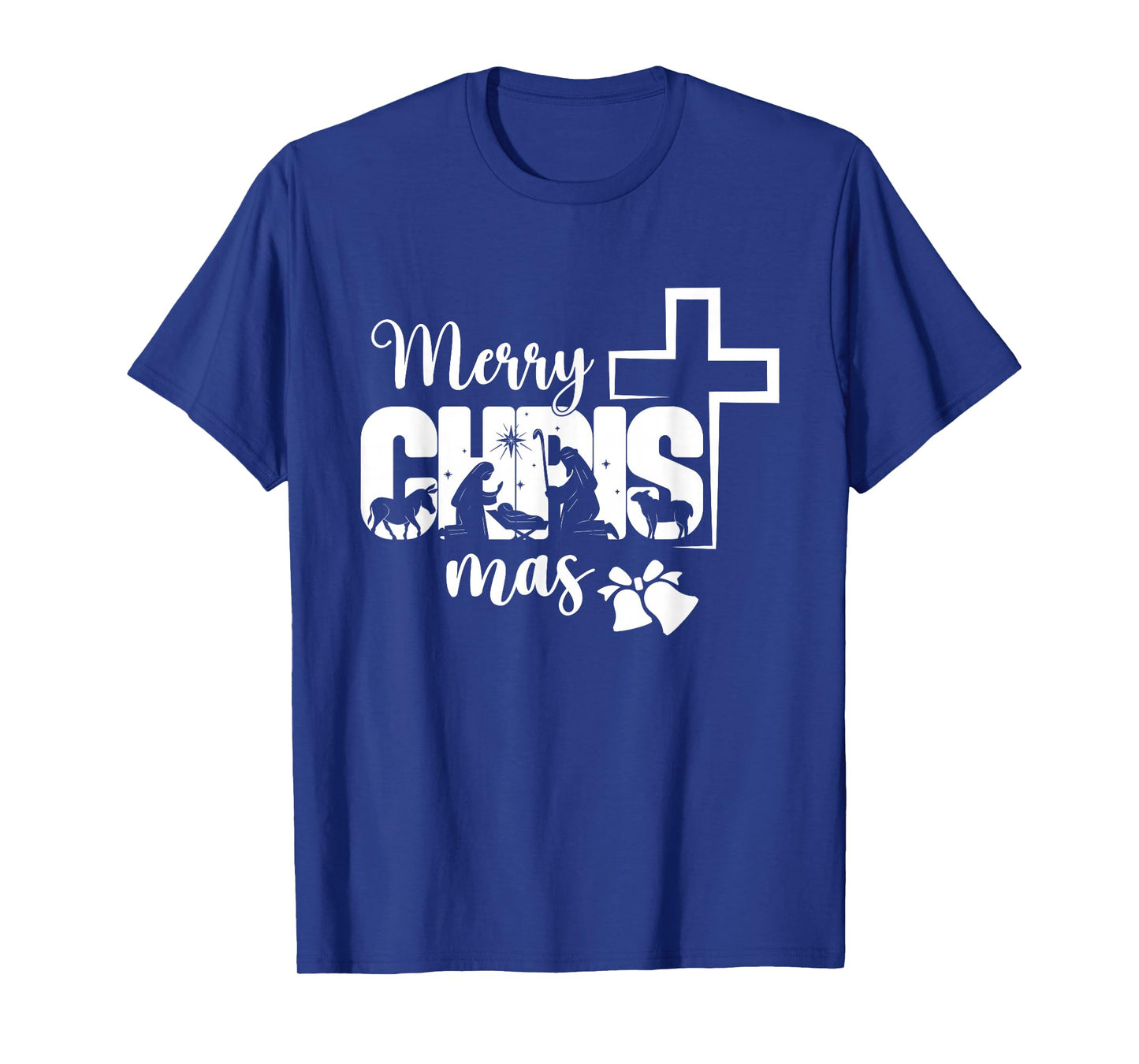 Merry Christmas Christian Cross Jesus Xmas Matching Family T-Shirt