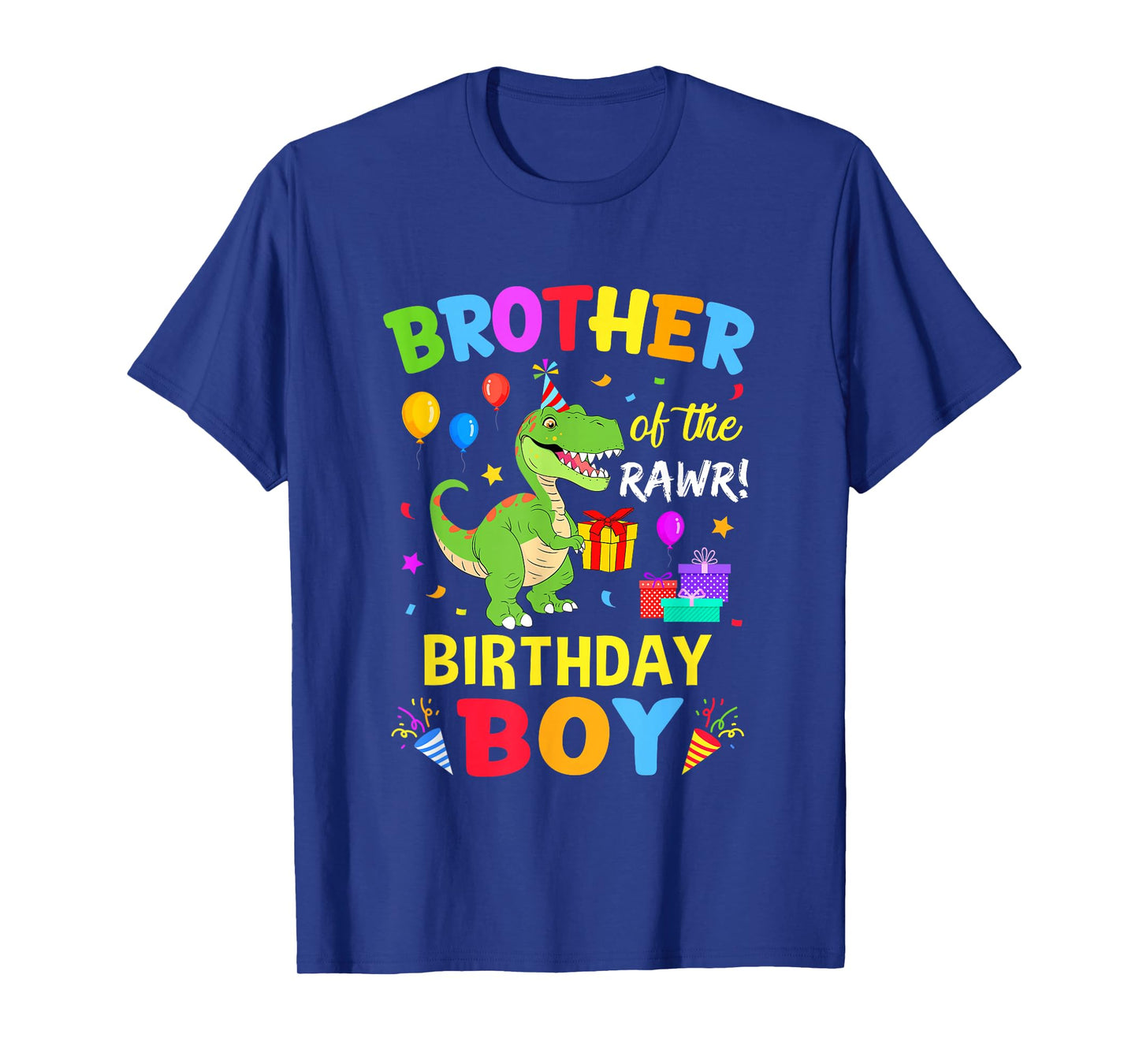 Brother Of The Birthday Boy T-Rex Funny Dinosaur Boy Party T-Shirt