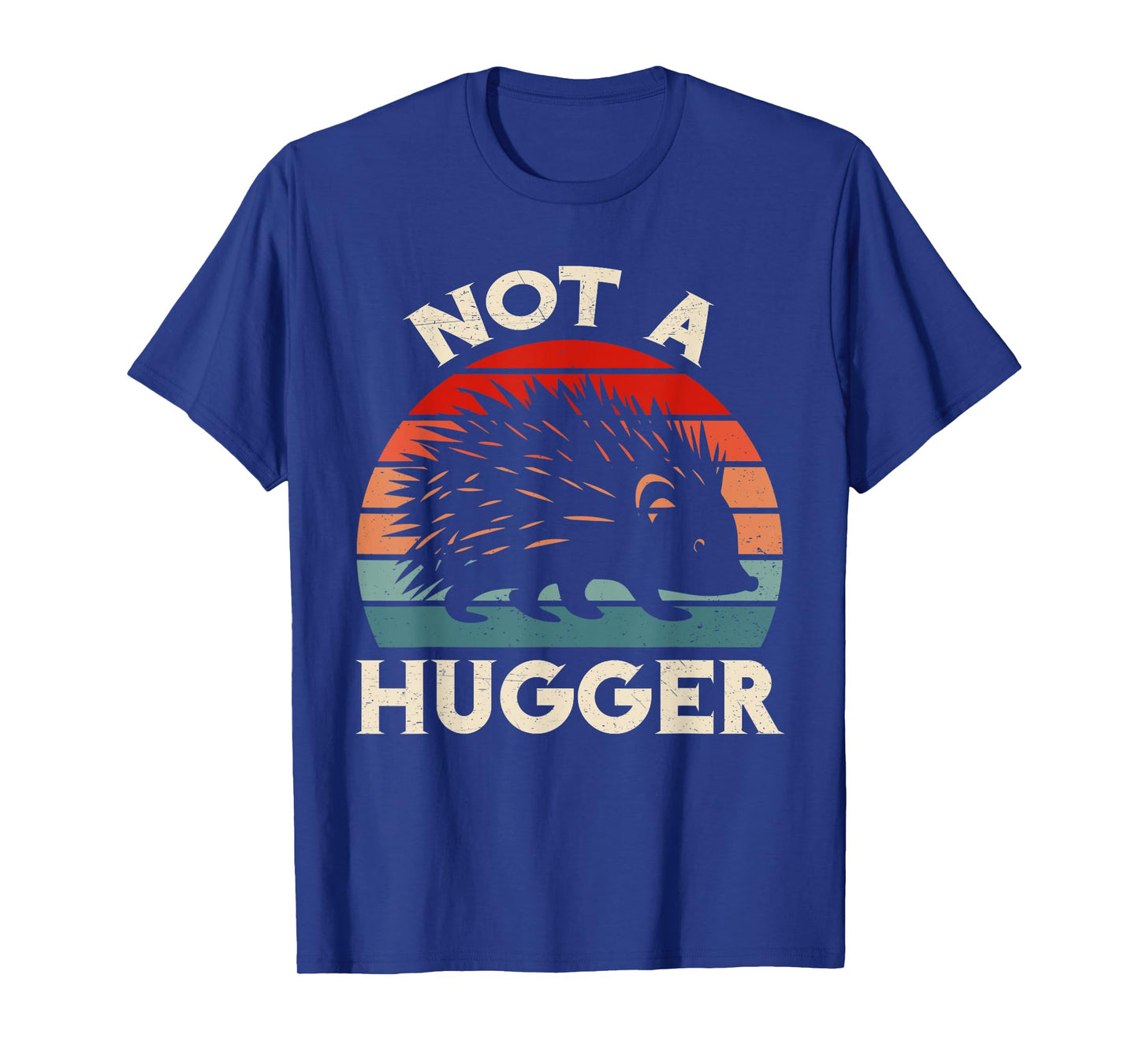 Funny Porcupine Humor Not A Hugger Retro Vintage Animal T-Shirt