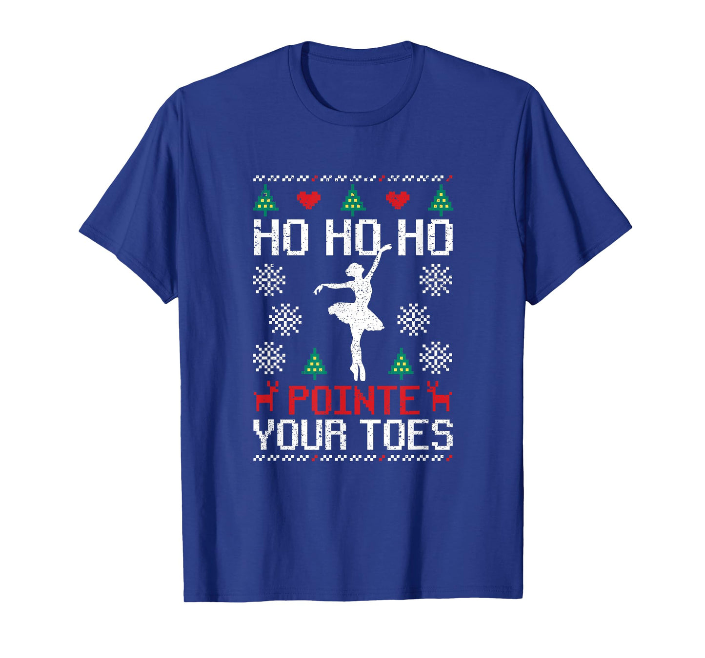 Ho Ho Ho Pointe Your Toes Christmas Ballet Dancing Ballerina T-Shirt
