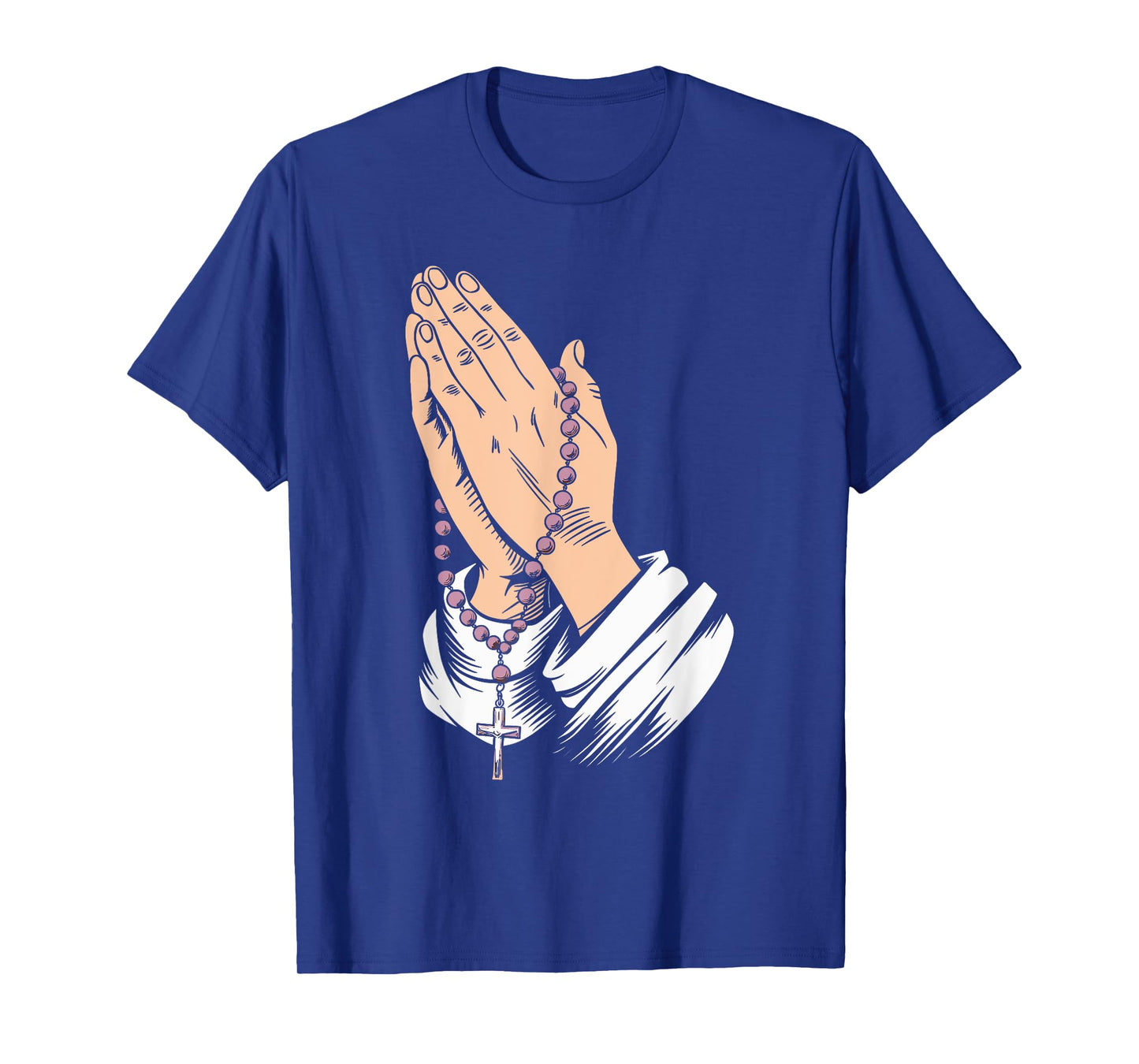 Rosary Praying Hands Faith Religious Christian Catholic T-Shirt