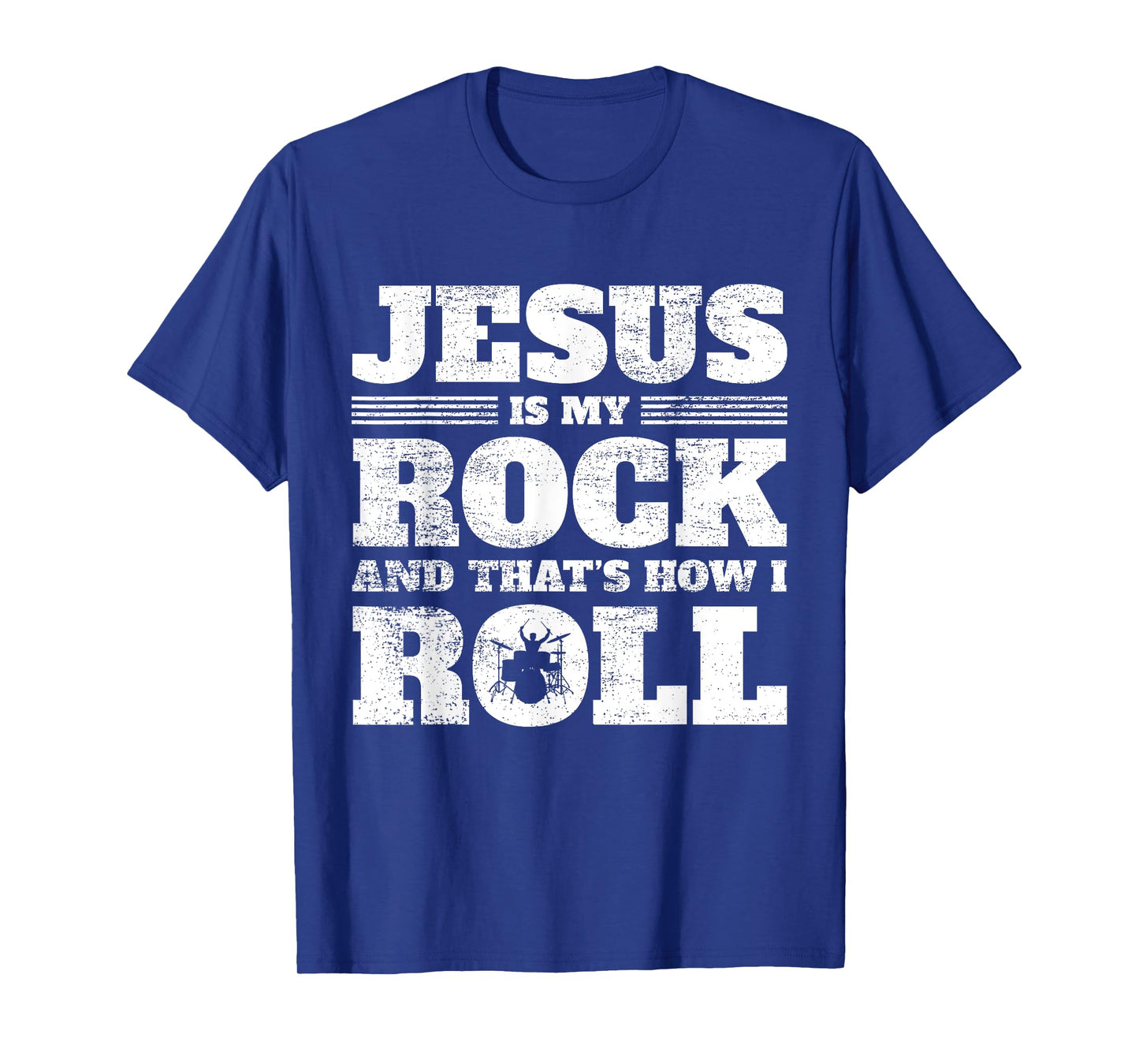 Christian Drumming - Jesus Rock & Roll - Christian Drummer T-Shirt