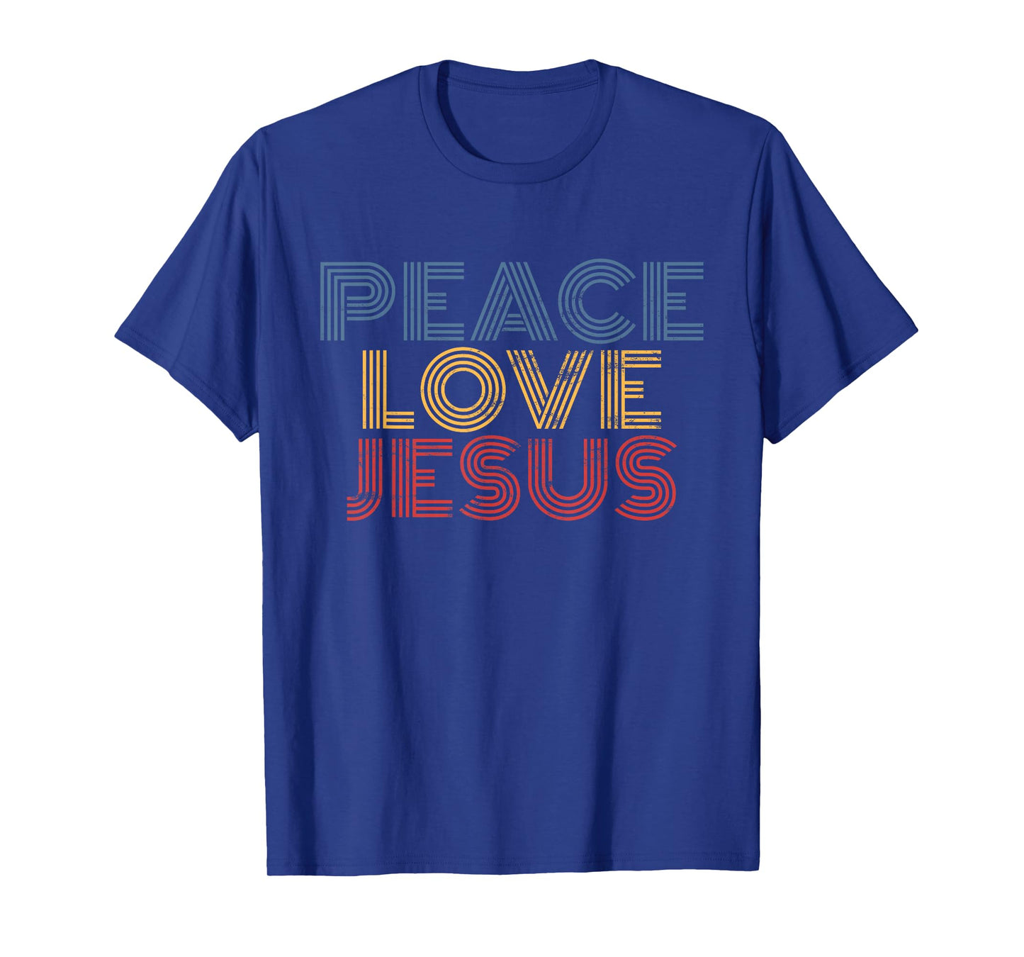 Peace Love Jesus retro 70s vintage distressed T-Shirt