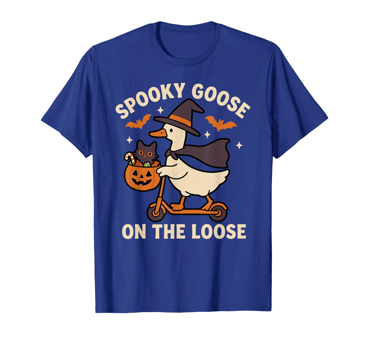 Spooky Goose On The Loose Halloween Silly Witch Costume T-Shirt