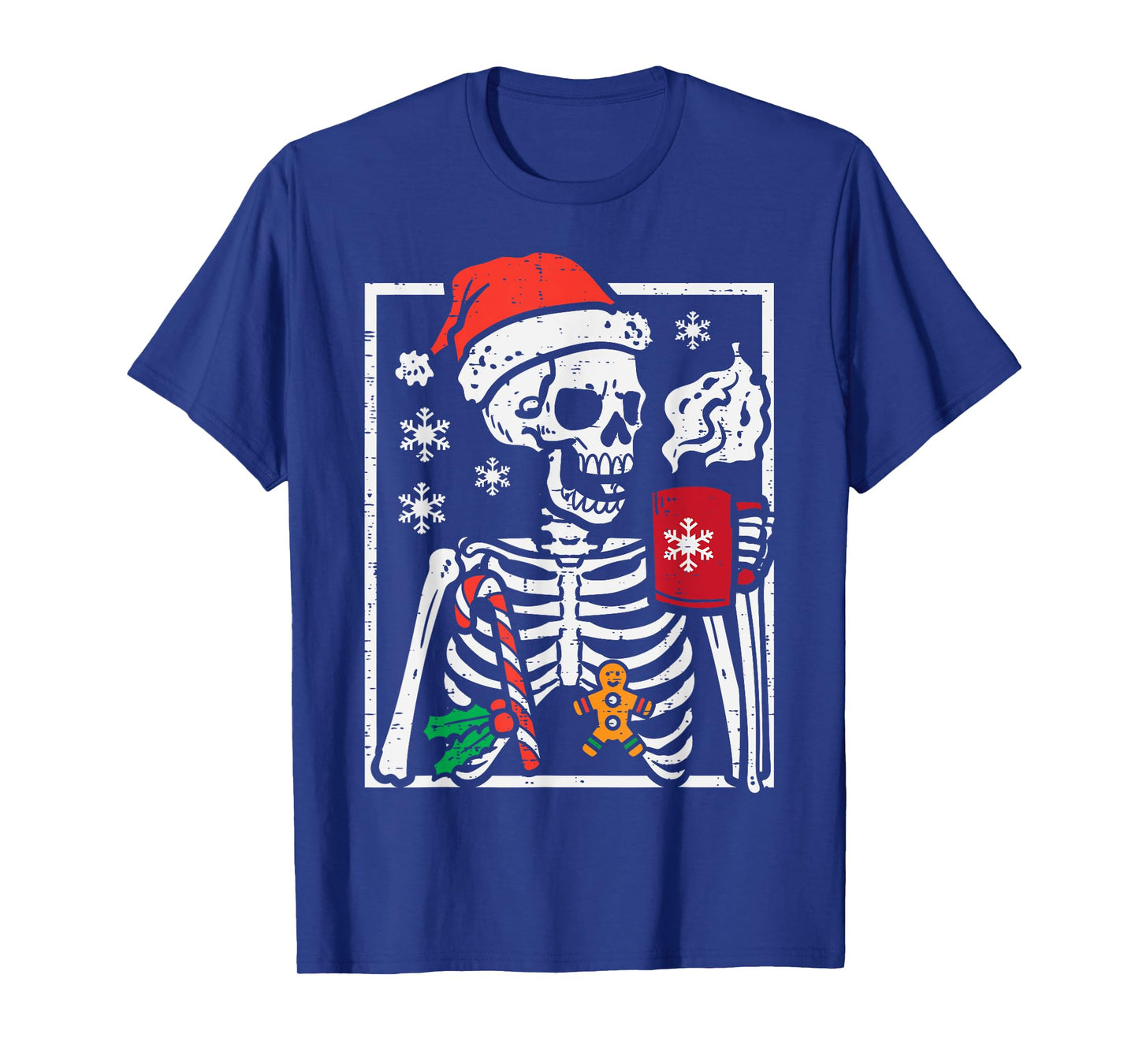 Christmas Skeleton Hot Chocolate Xmas Men Women Kids Youth T-Shirt