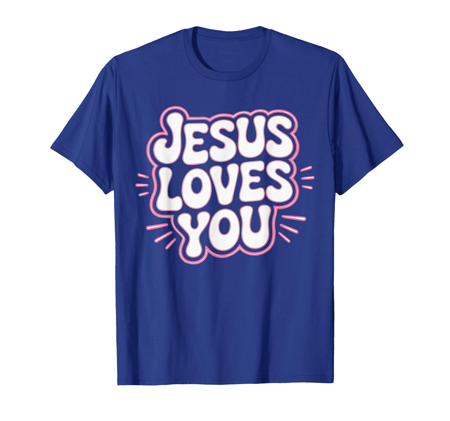 Toddler Jesus Loves You Pink White Christian Girl God Sister T-Shirt