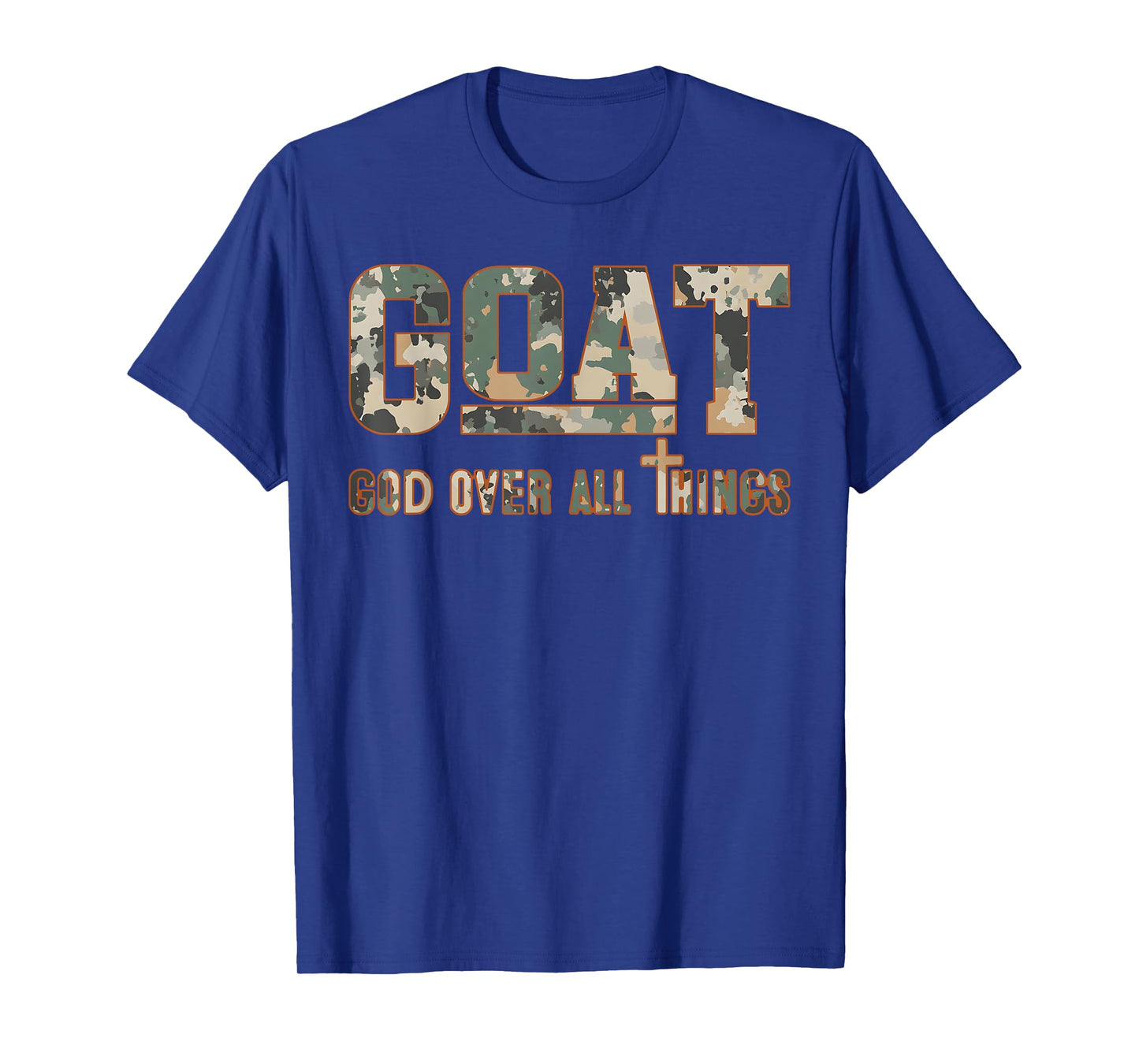 God over All Things Camo Camouflage Natural T-Shirt