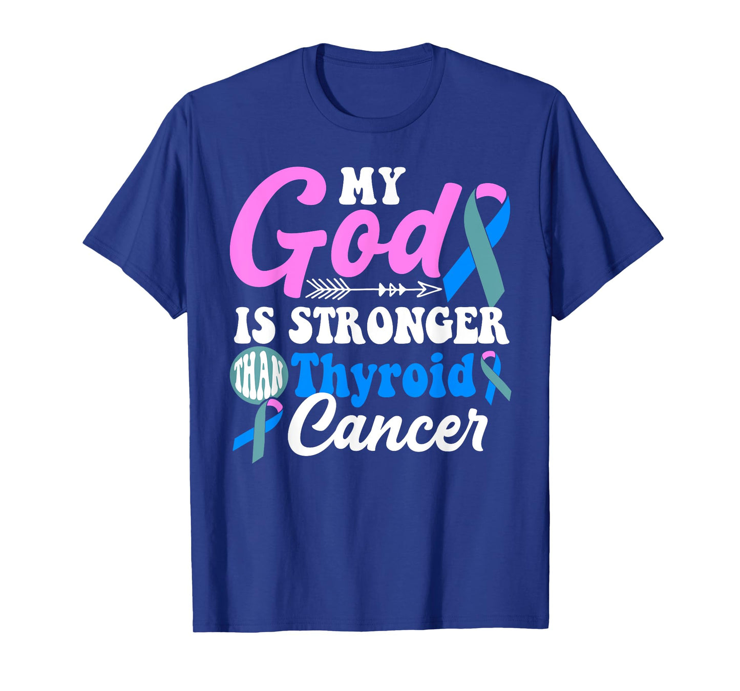 My God is Stronger Than Thyroid Cancer Awareness Warrior T-Shirt