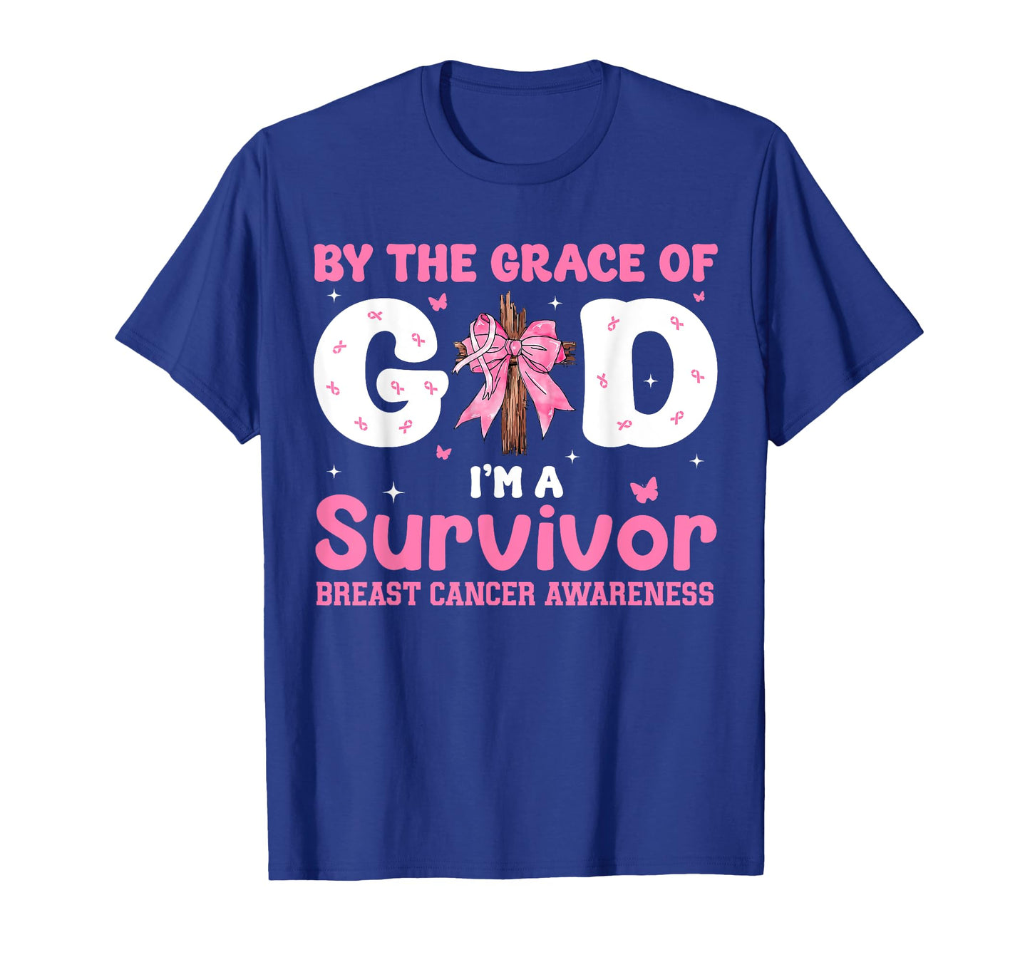 Grace God Breast Cancer Survivor Awareness Christian Women T-Shirt