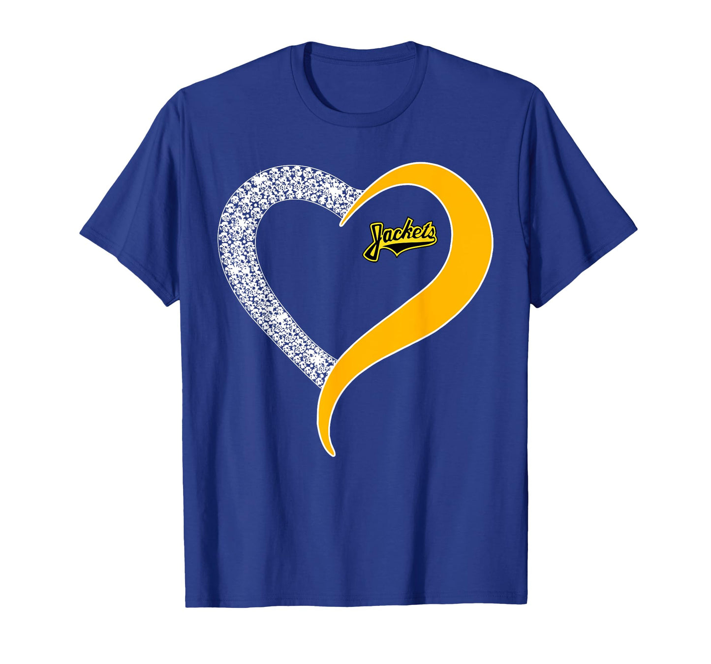 Denison Yellowjackets Logo Diamond Heart HS T-Shirt