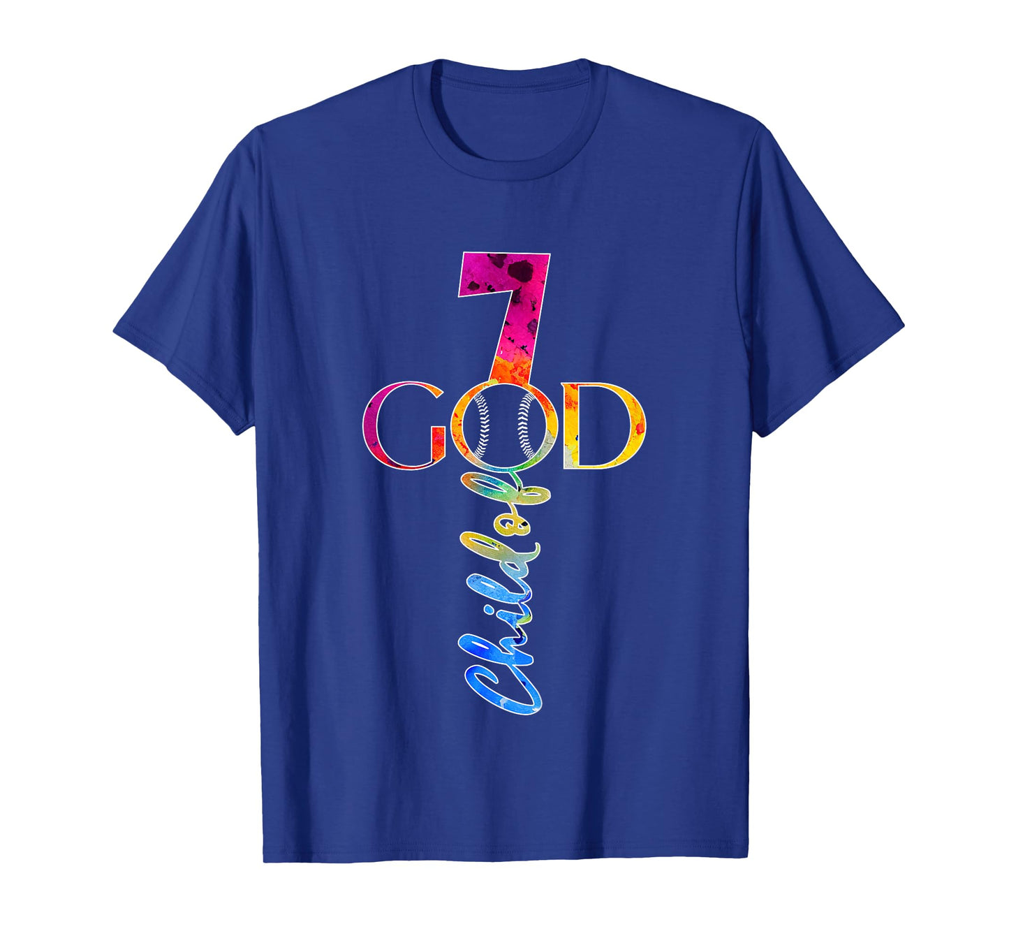 JESUS 7 YEARS CHILD OF GOD BASEBALL 7TH BIRTHDAY T-Shirt