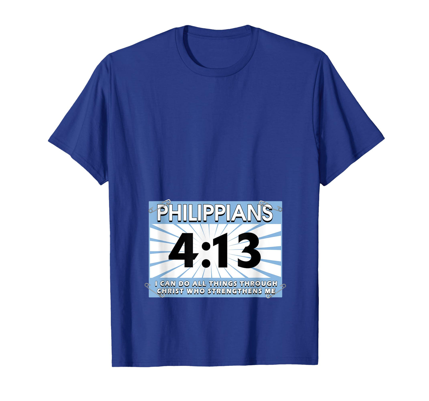 Runners Bib Philippians 4:13 Christ Faith Running Marathon T-Shirt