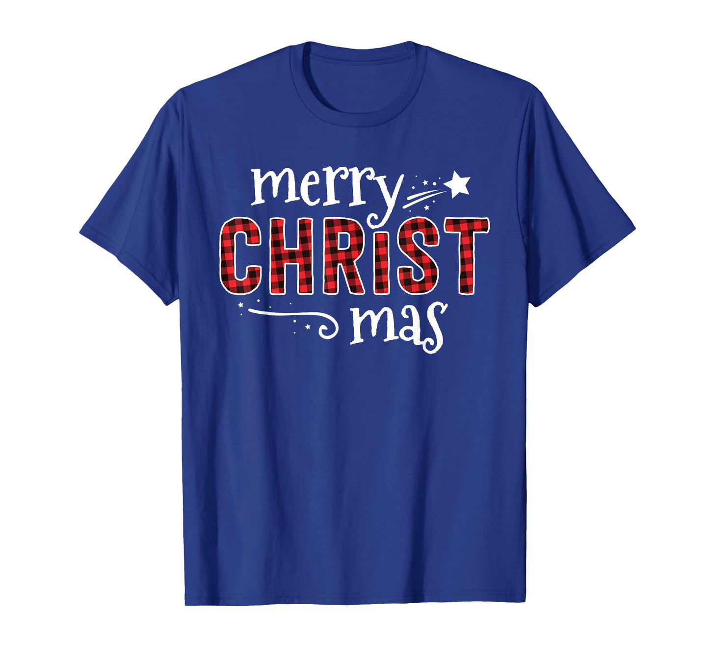 Buffalo Plaid Merry Christ Mas Shirt Christmas Christian T-Shirt