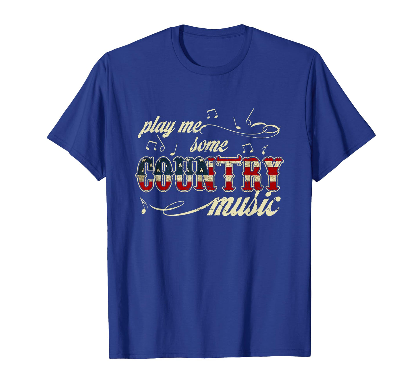 Play Me Some Country Music Western Festival American Flag T-Shirt