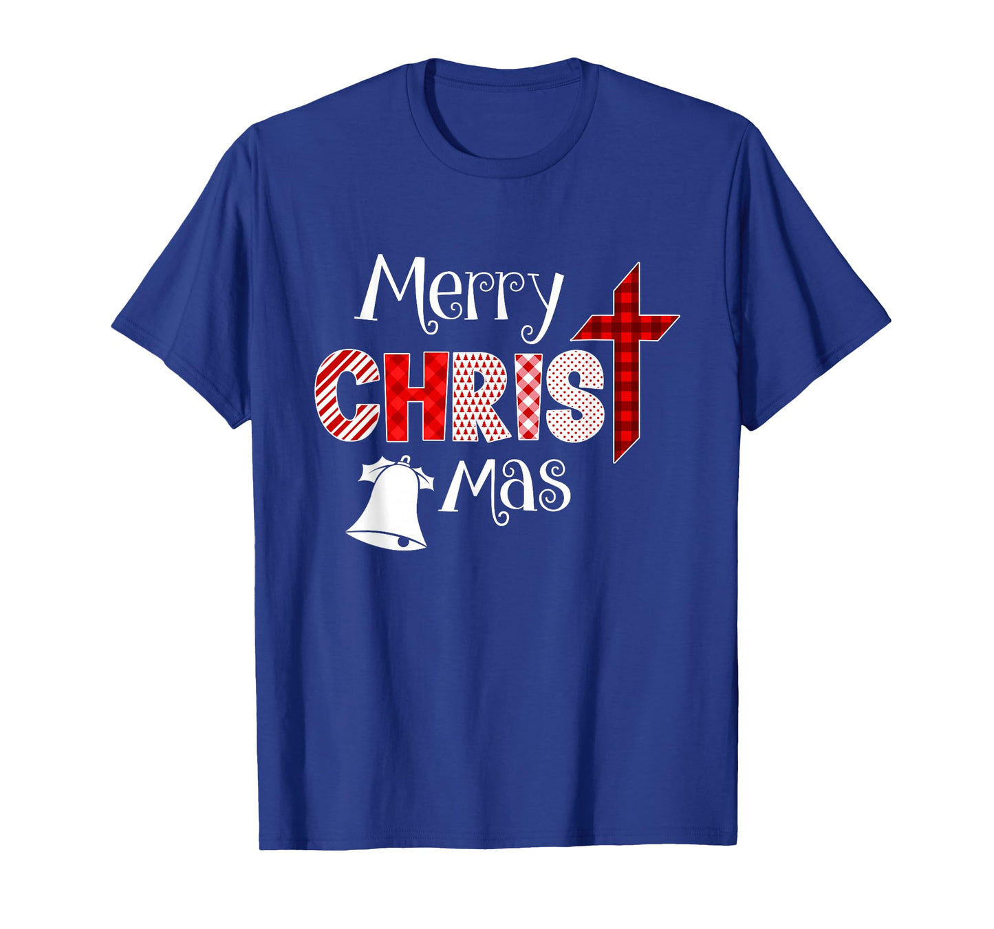 Merry Christmas Christian Cross Buffalo Plaid Xmas Pajamas T-Shirt