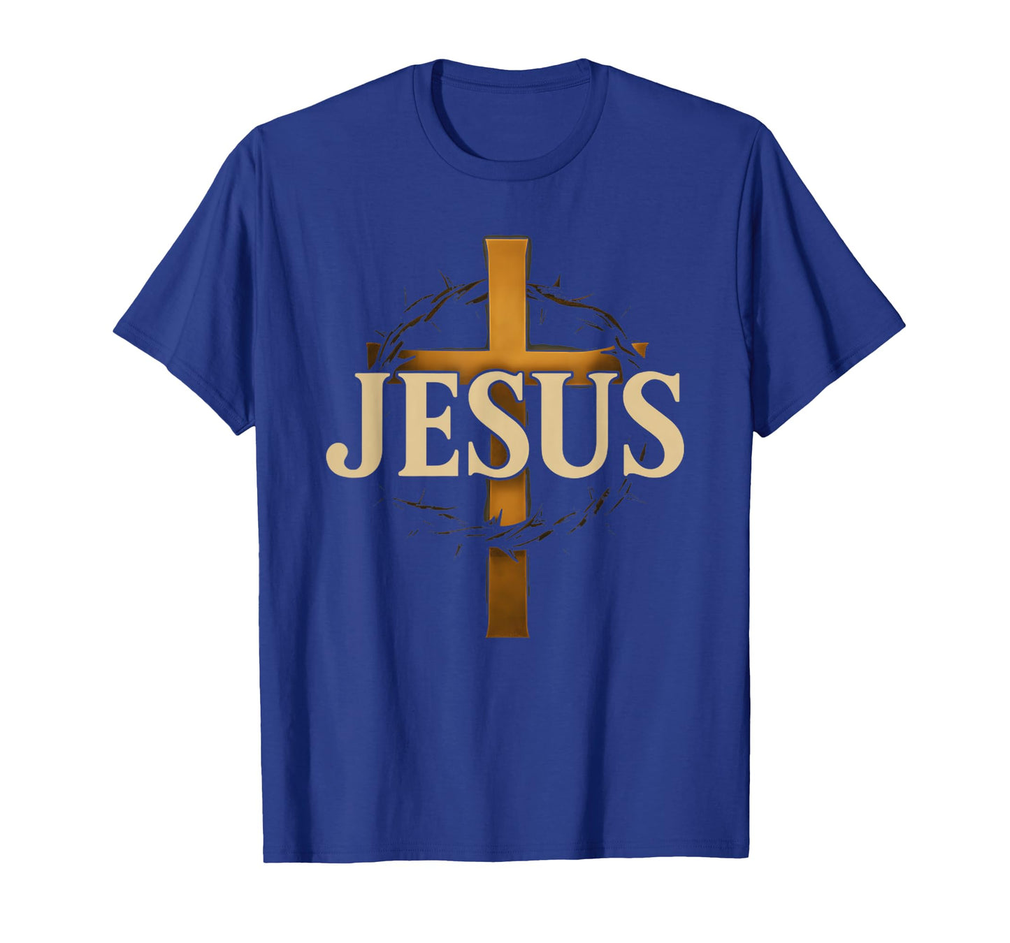Vintage Jesus Cross With Crown King Christian Gift T-Shirt