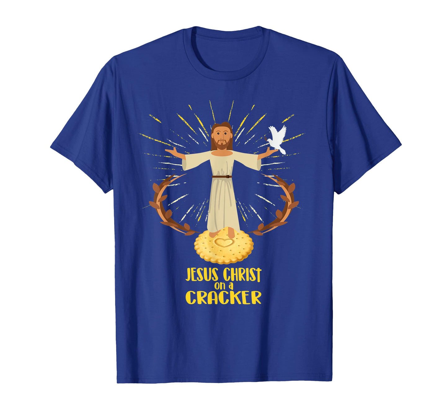 JESUS CHRIST ON A CRACKER Religious Humor T-Shirt