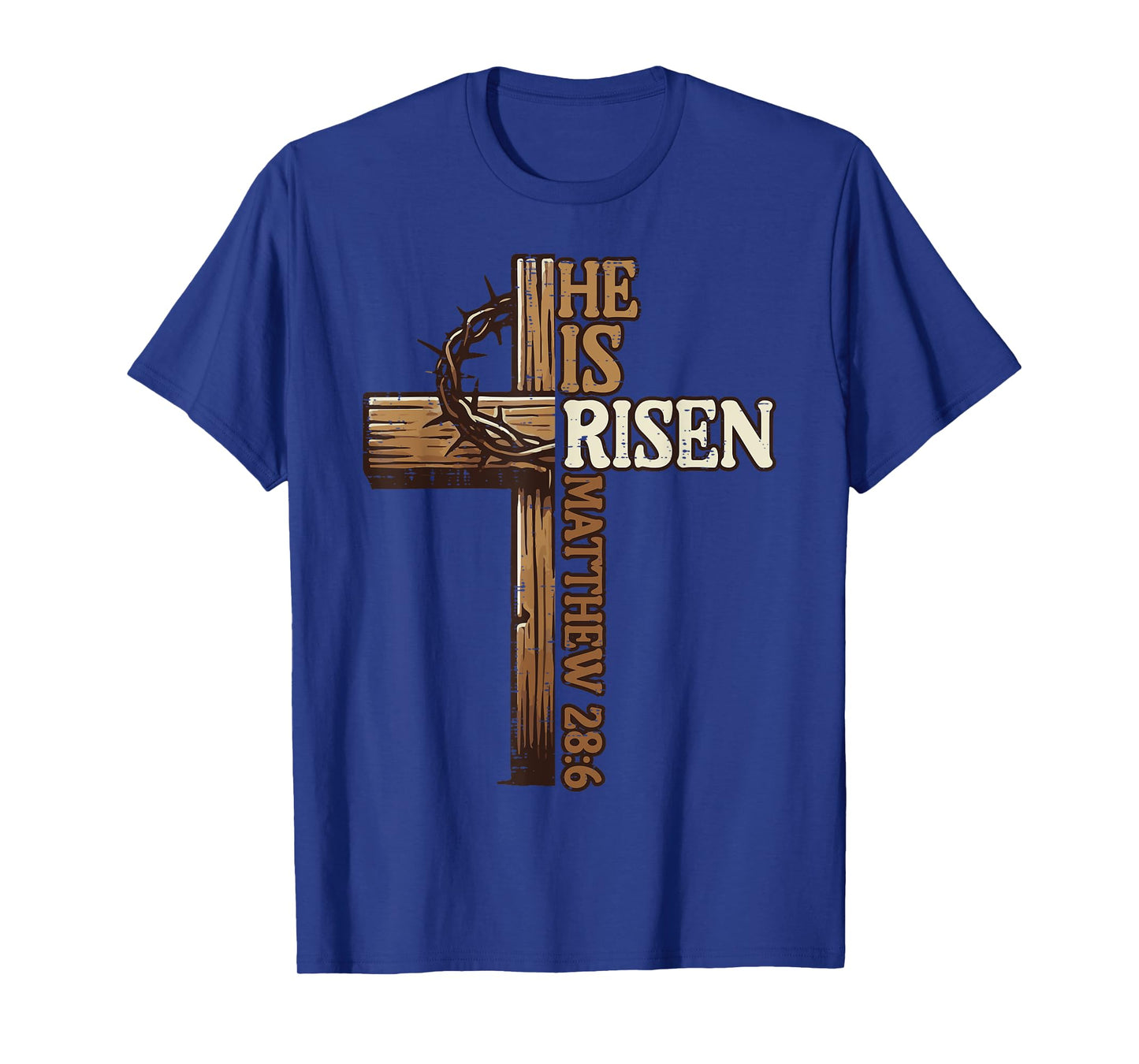 Easter Cross He Is Risen Jesus Christian Men Women Kid Youth T-Shirt