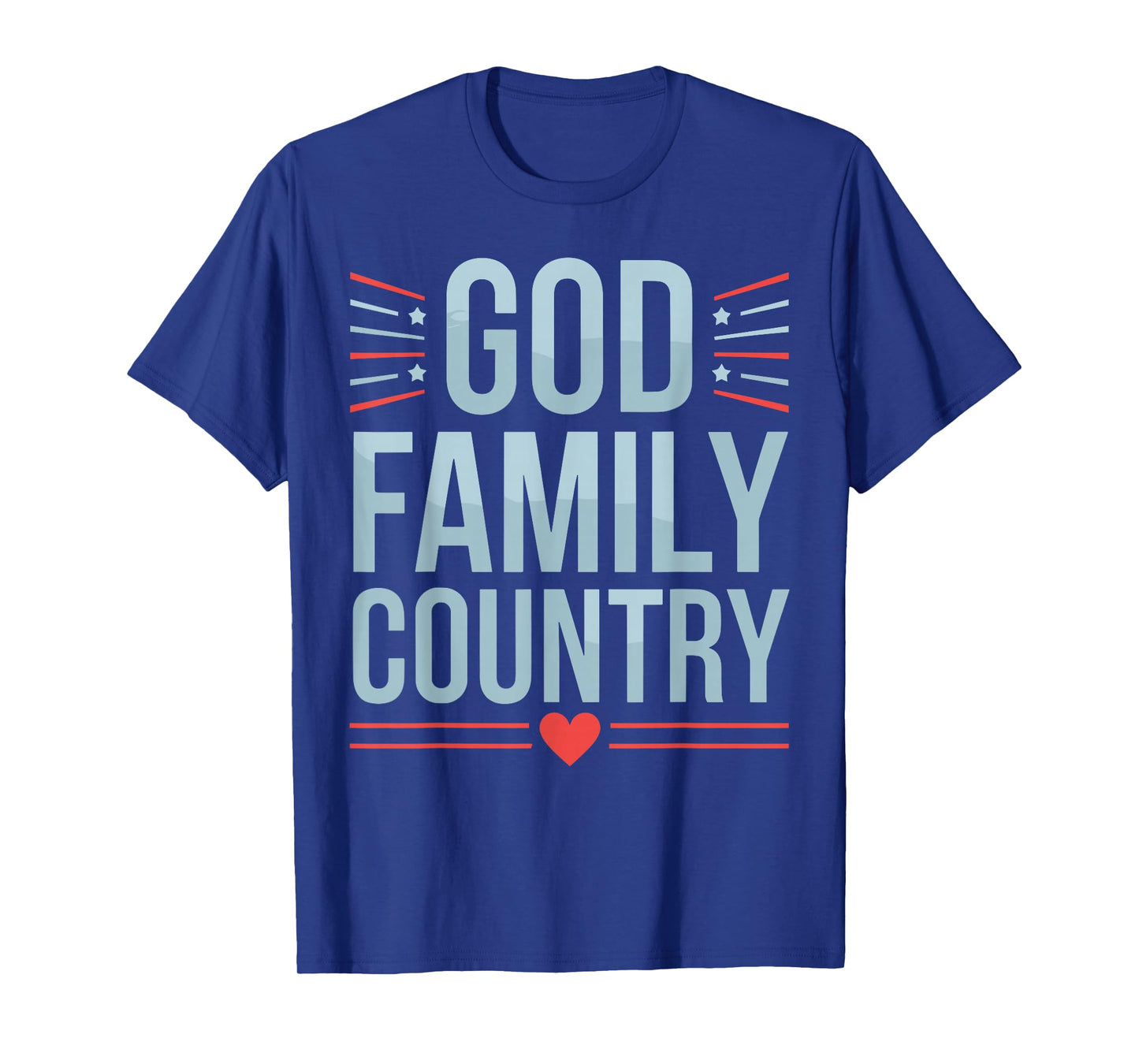 God Family Country - Patriotic Christian US Flag T-Shirt