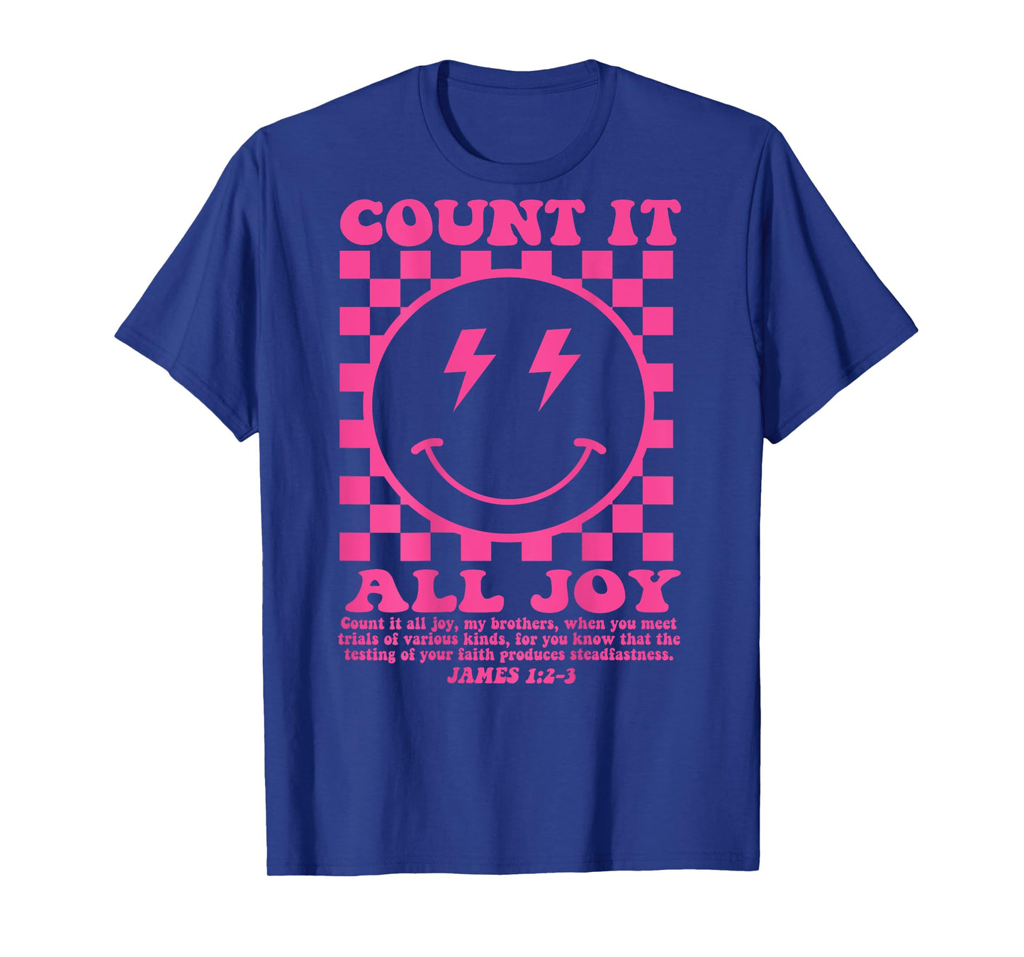 Count It All Joy Bible Verse Jesus Christian Women (On Back) T-Shirt