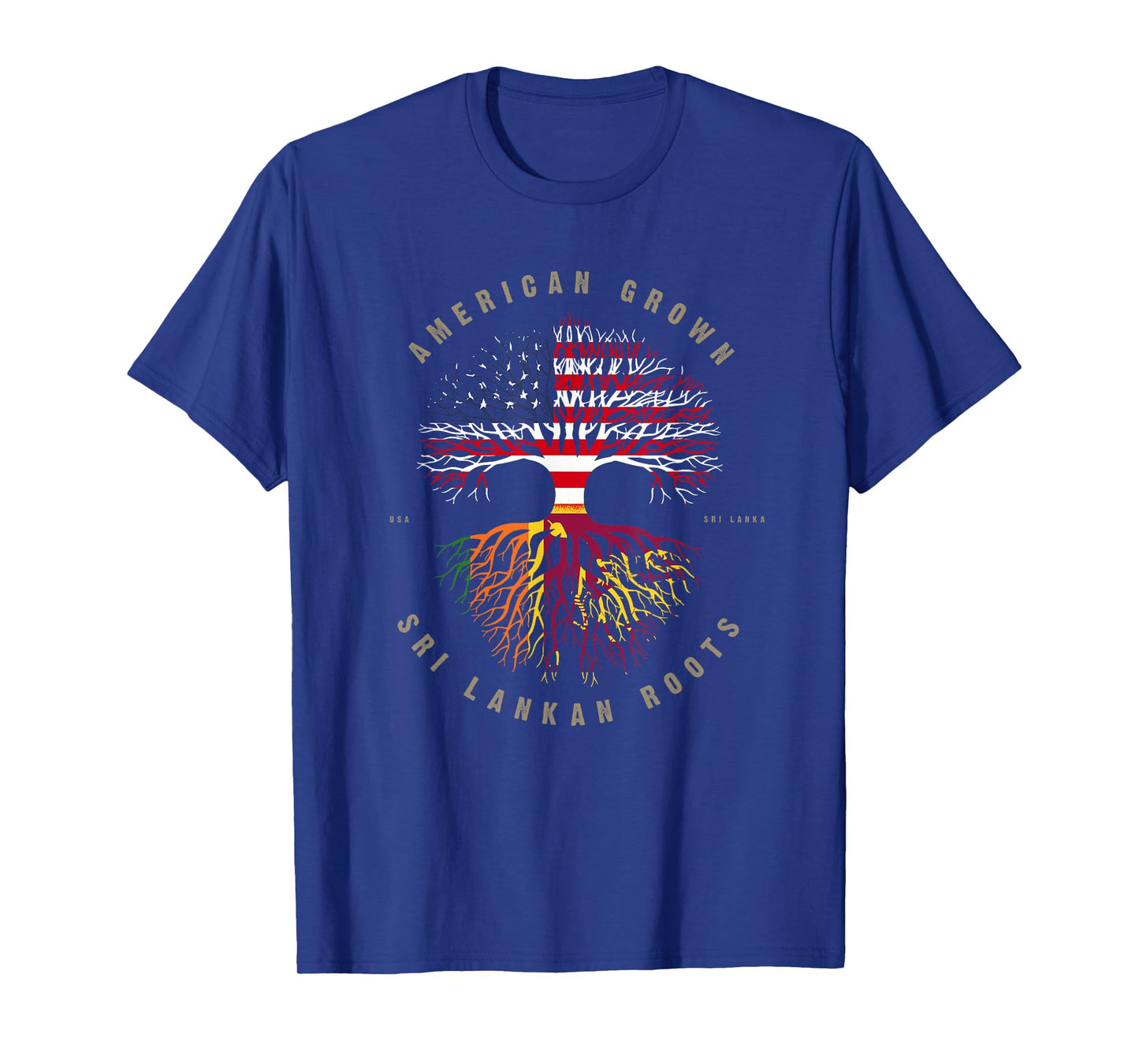 American Grown Sri Lankan Roots Sri Lanka Flag T-Shirt