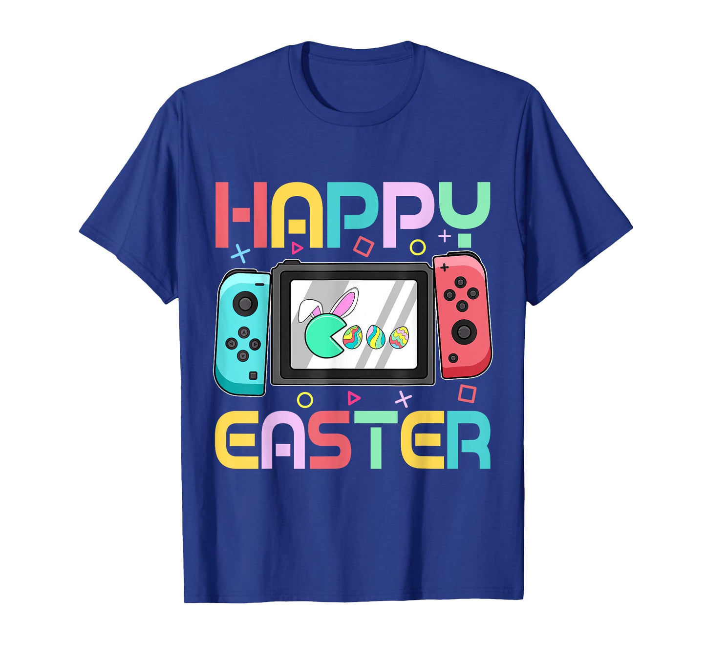 Boys Video Game Eating Happy Easter Day Eggs Gamer Men Kids T-Shirt