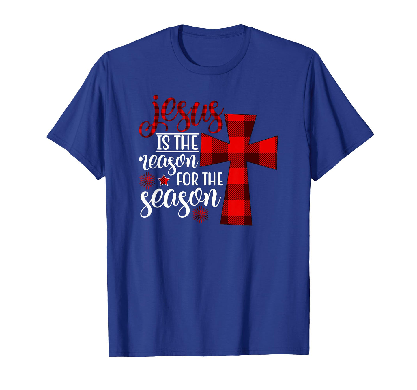 Christmas Jesus Cross Family Gifts Jesus is the Reason for the Season T-Shirt - Unisex Adult - Black - Short Sleeve - Classic Fit - Small