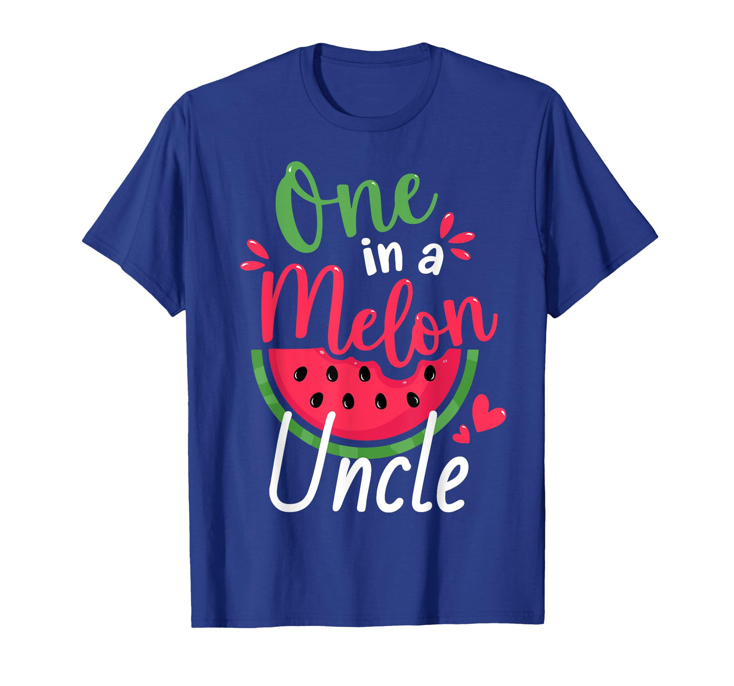 One in a Melon Uncle 1st Birthday Summer Family Matching T-Shirt