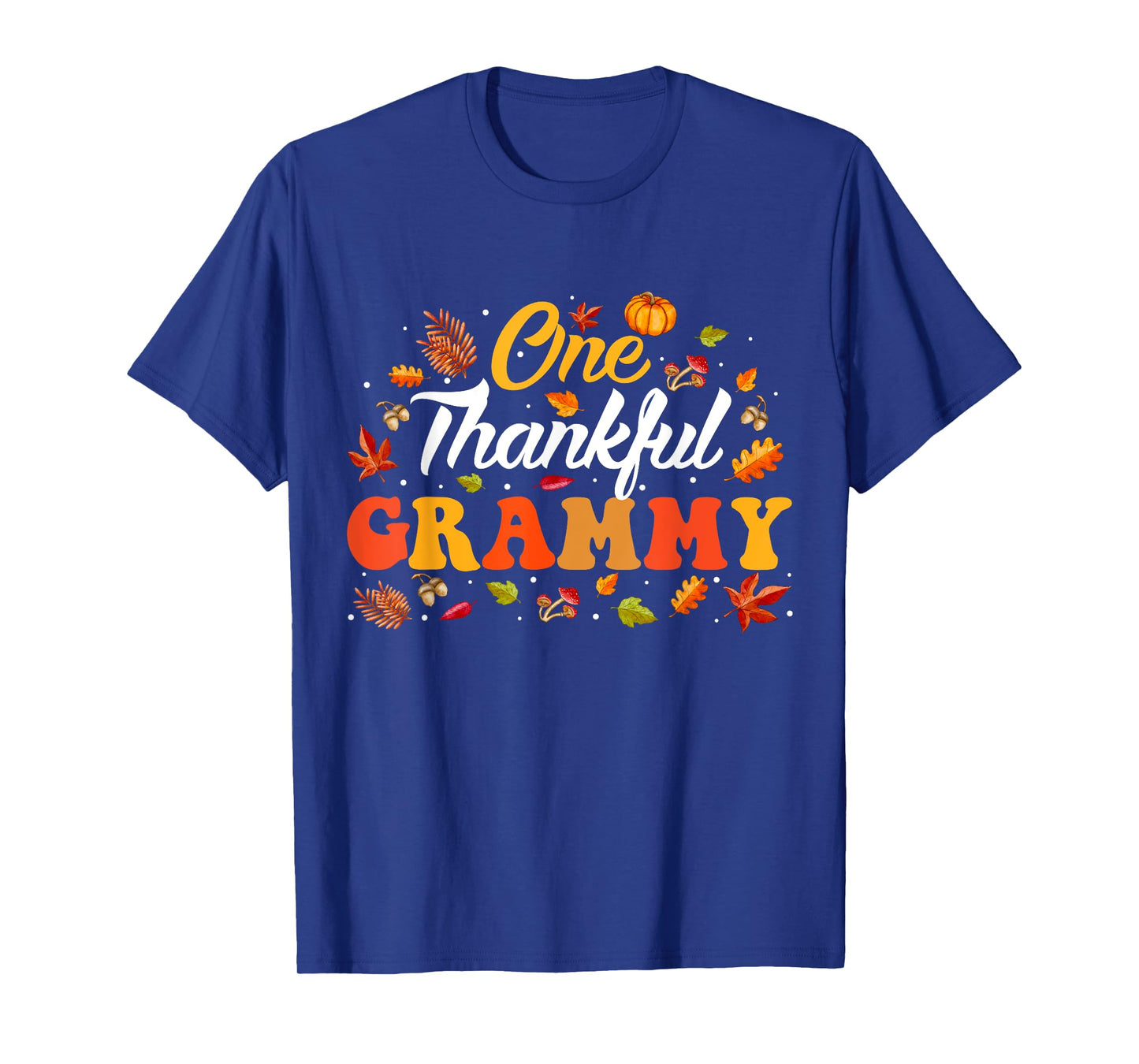 One Thankful Family Fall Thanksgiving Matching Women's Thanksgiving Turkey Autumn Leaves Fall T-Shirt