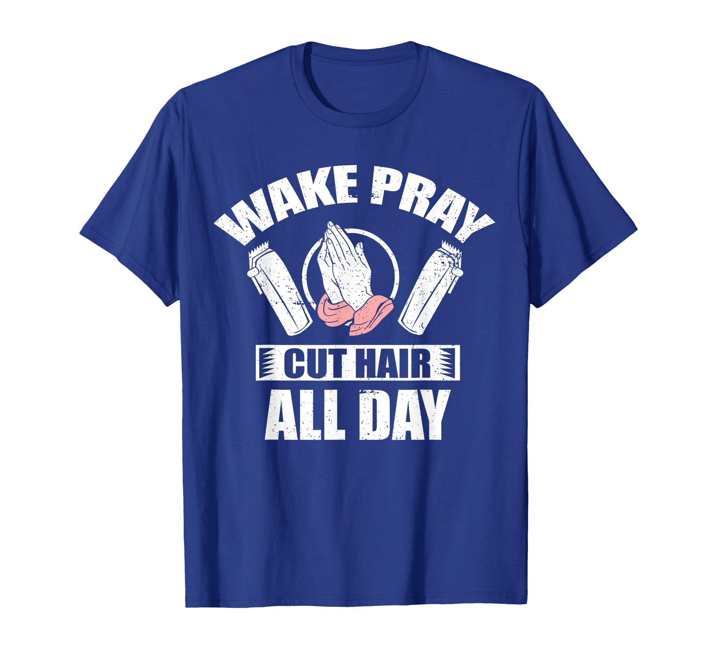 Wake Pray Cut Hair Christian Barber Religious Hairdresser T-Shirt