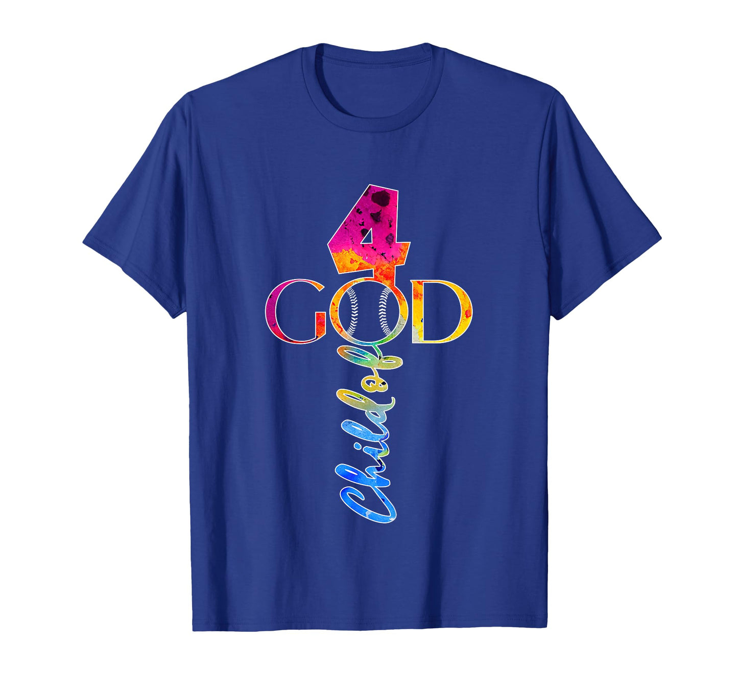 JESUS 4 YEARS CHILD OF GOD BASEBALL 4TH BIRTHDAY T-Shirt