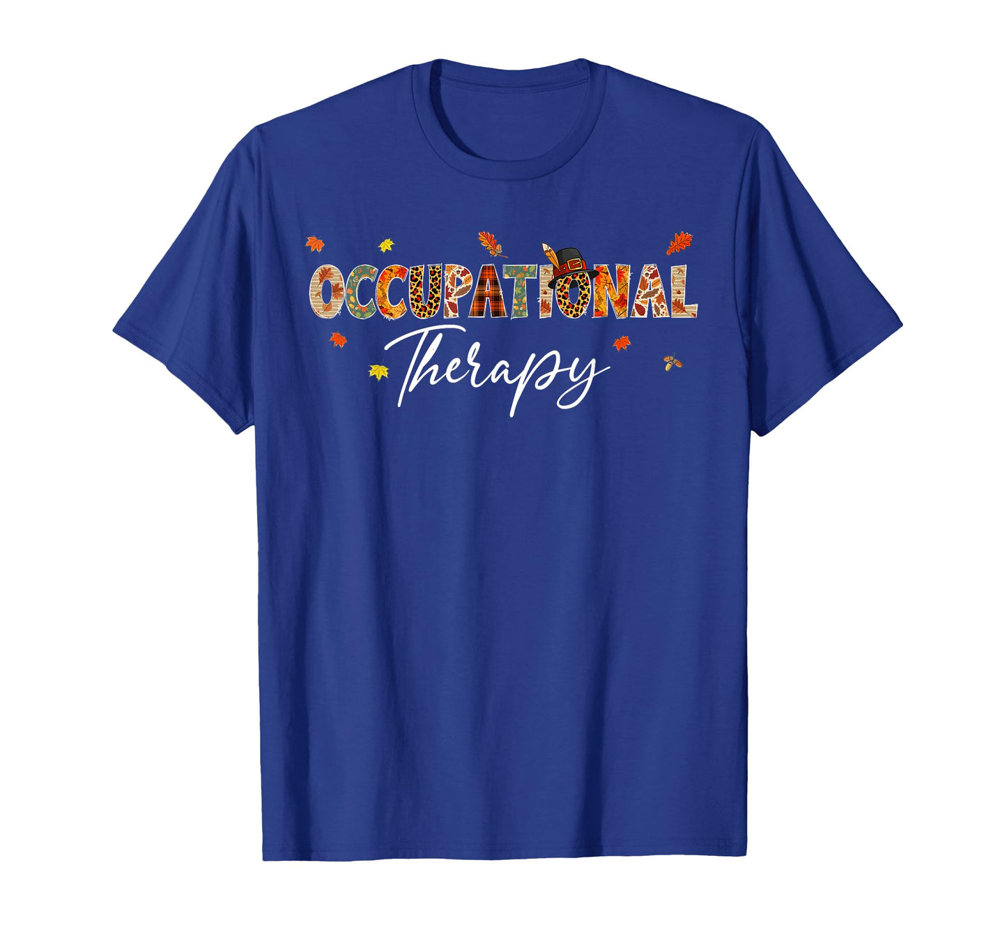 Funny Occupational Therapy Pumpkin Autumn Tree Fall Leaves T-Shirt
