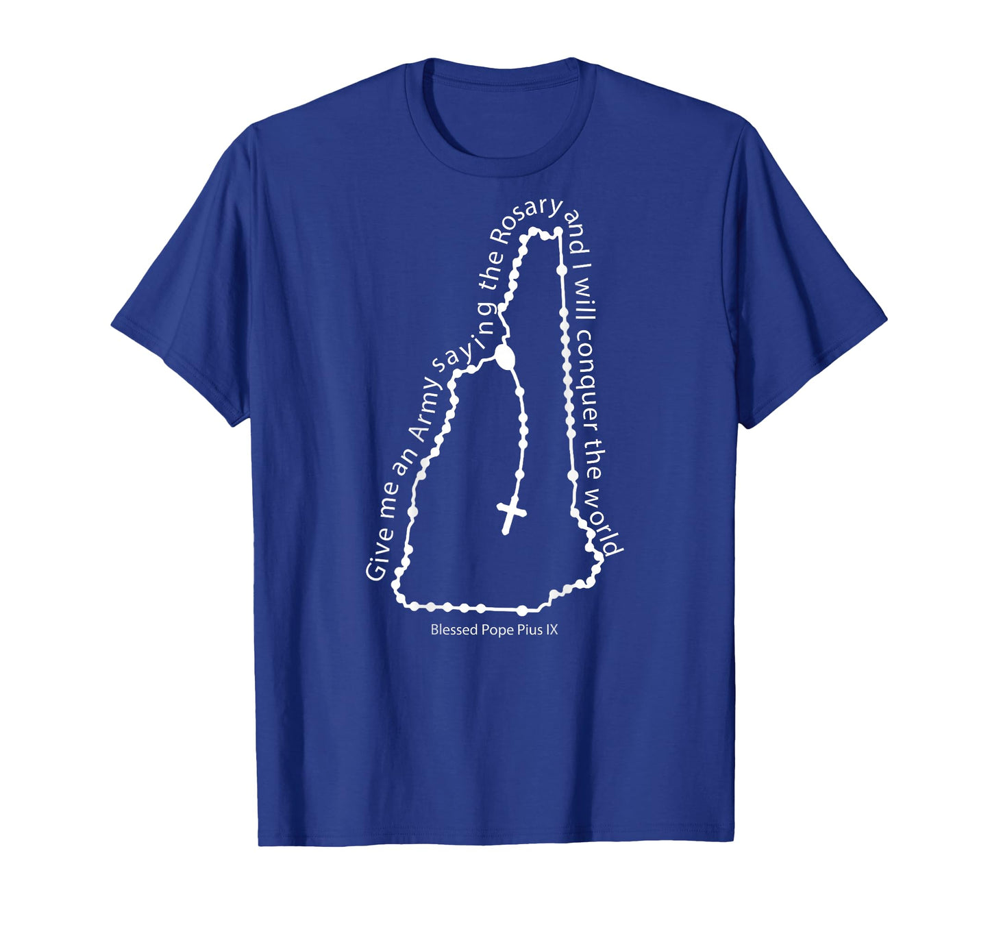 NH New Hampshire Rosary Rally State Ouline T-Shirt