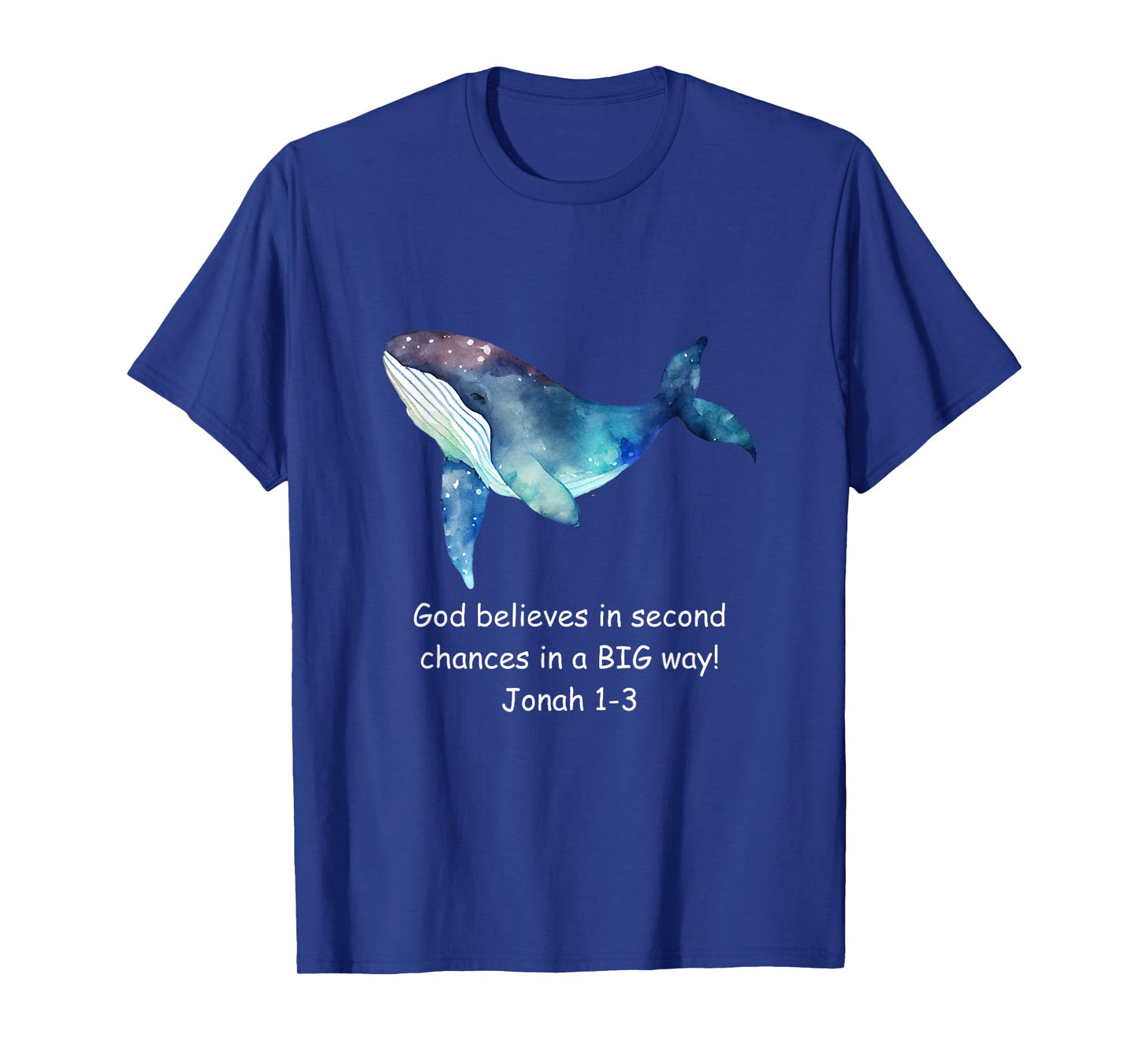 Bible Verse Jonah Whale Fish Christian Religious Motivating T-Shirt
