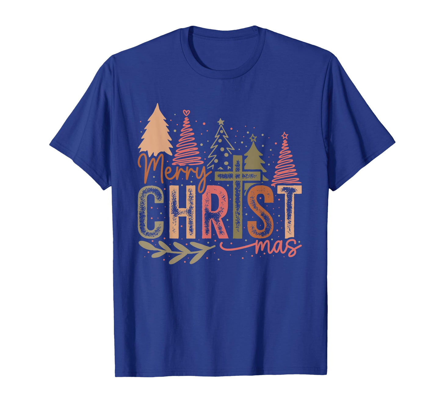 Merry Christ Mas Christmas Christian Faith Jesus Cross T-Shirt