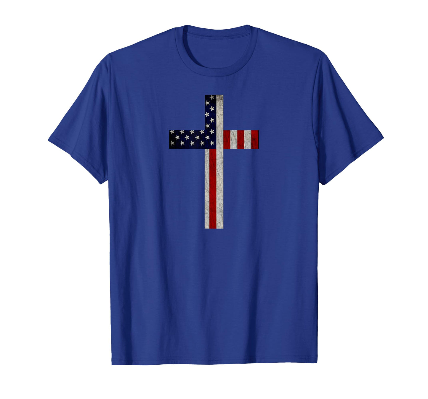 Vintage American Flag Christian Cross USA Patriotic Gift T-Shirt