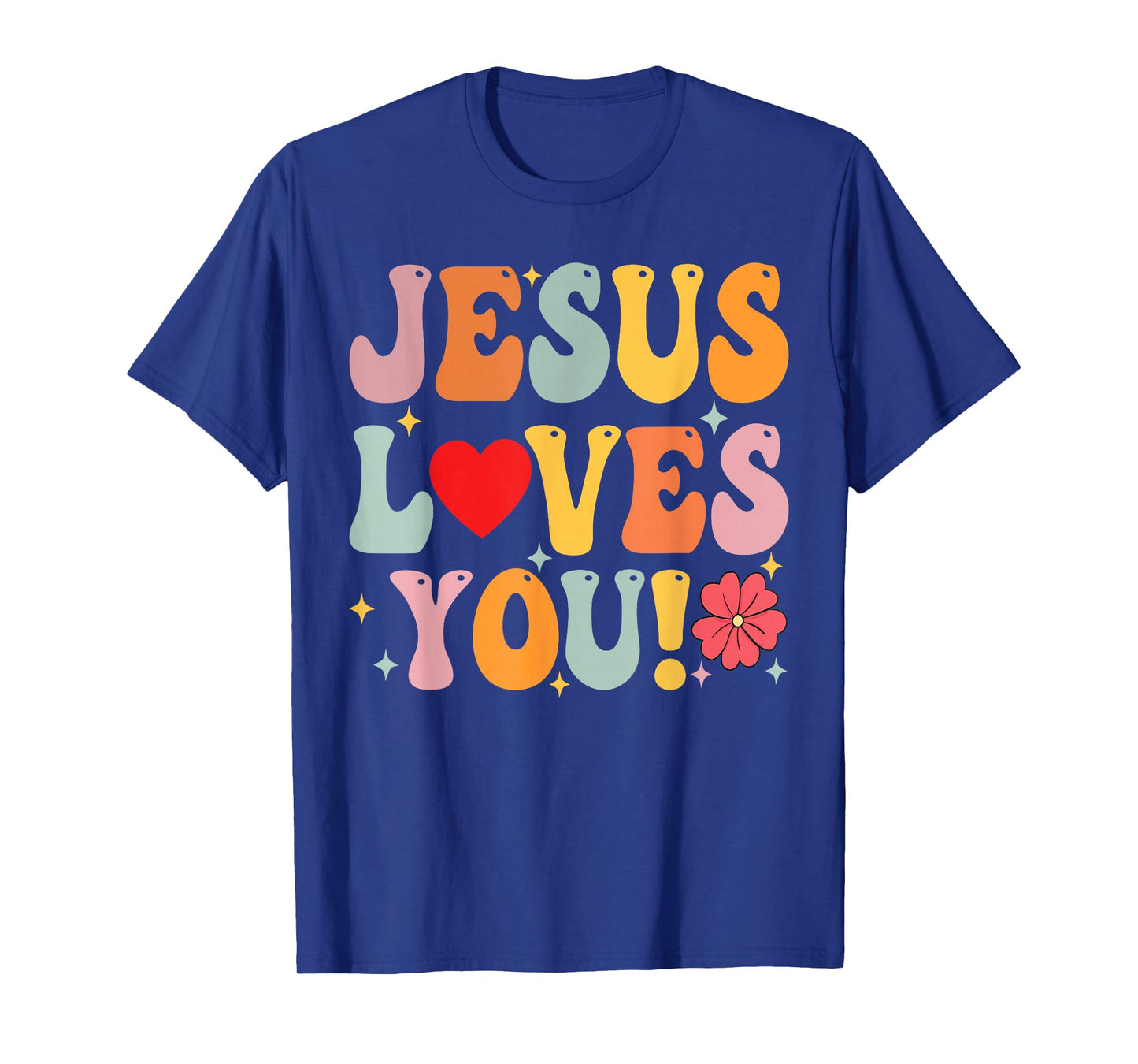 Jesus Loves You Christian Kids Women Religious Faith T-Shirt
