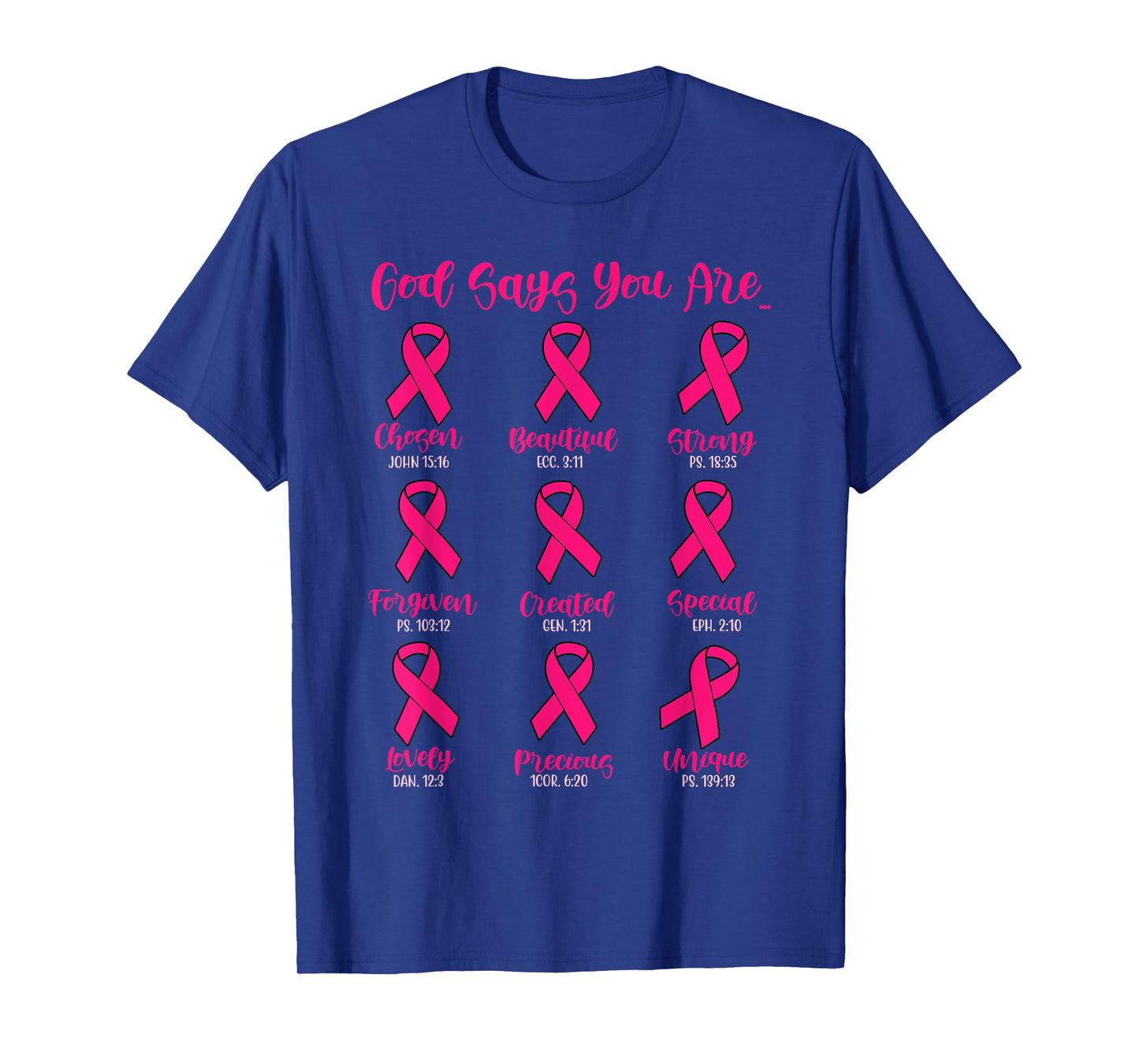 God Says You are Christian Breast Cancer Survivor Religious T-Shirt