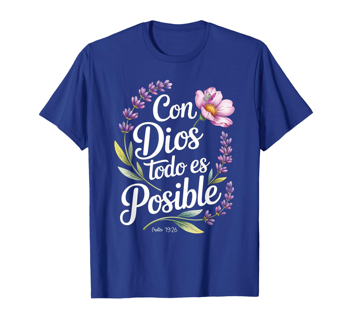 Con Dios Todo ES Posible Shirt Christian Spanish for Womens T-Shirt