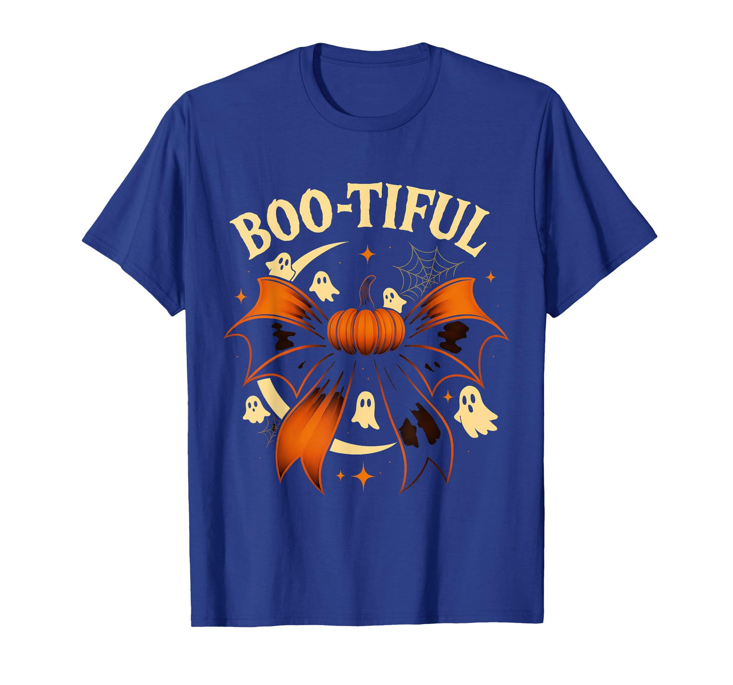 Bootiful Funny Halloween Coquette Bow Pumpkin Ghost Spooky T-Shirt