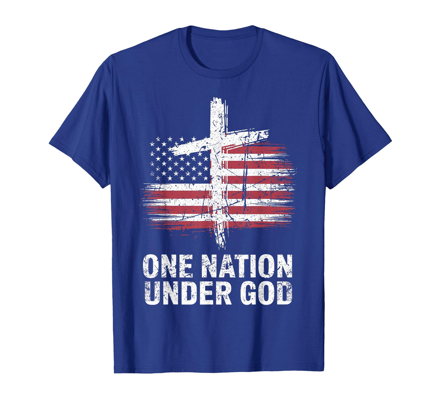 One Nation Under God American Flag Christian Design T-Shirt