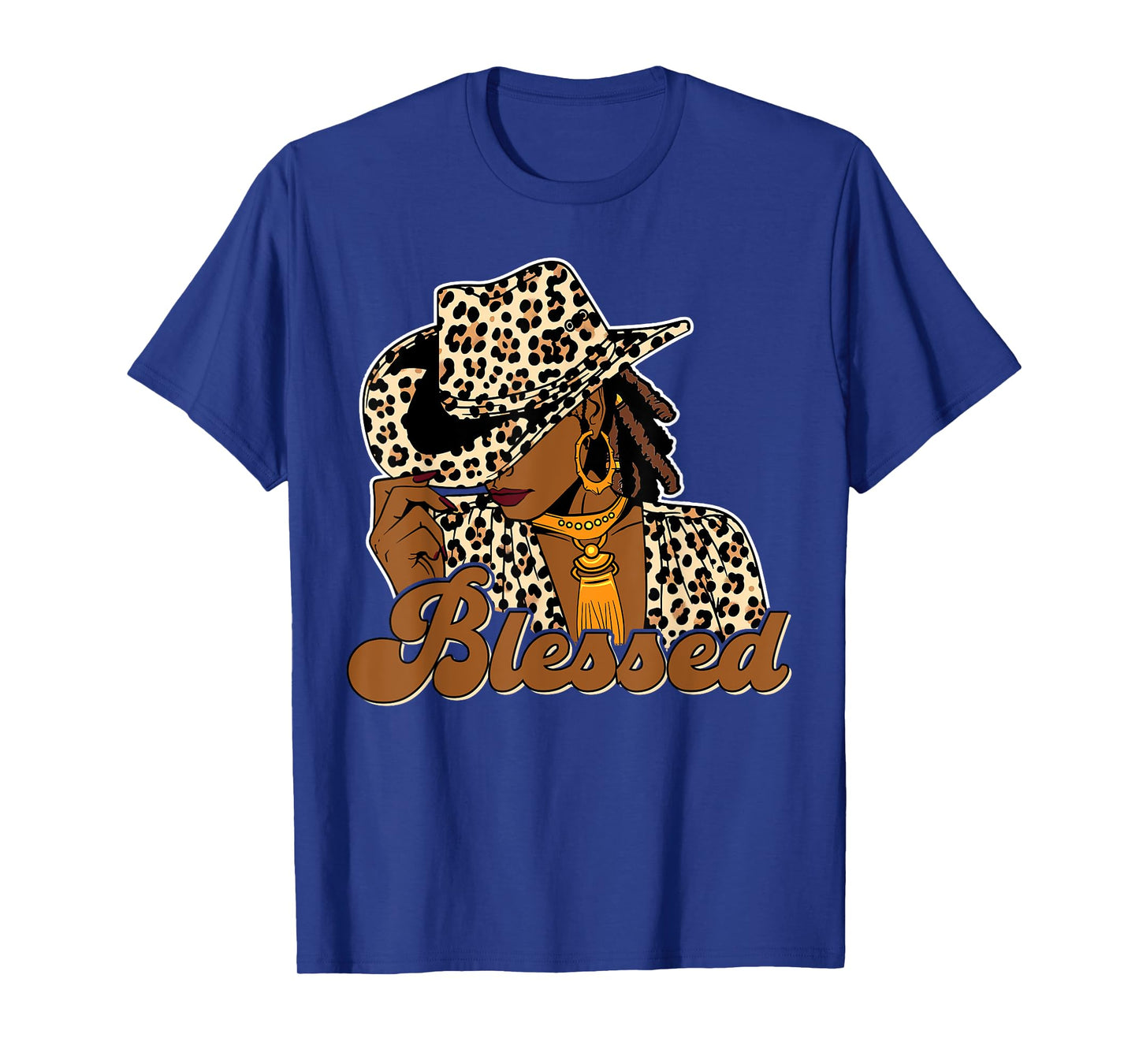 Blessed Cowgirl Black Western Swag African Christian Woman T-Shirt