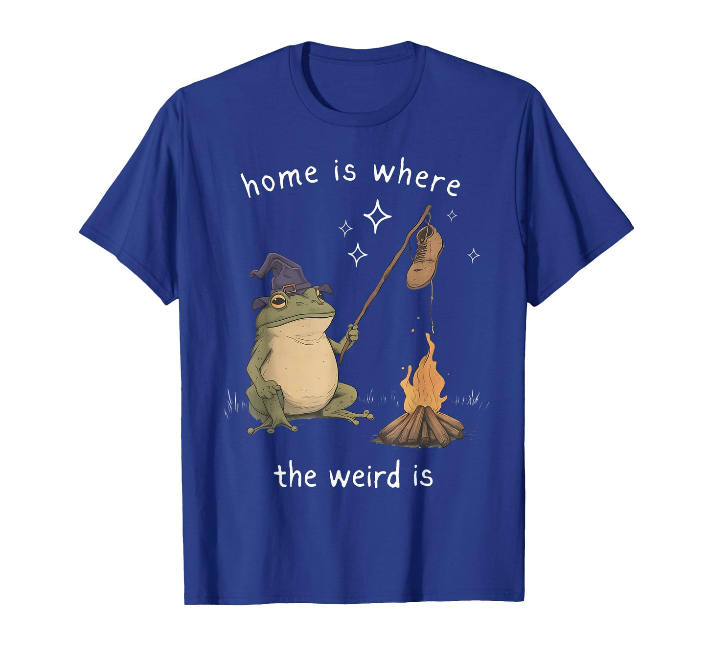 Whimsical Frog Wizard Where The Weird is Meme Frog T-Shirt
