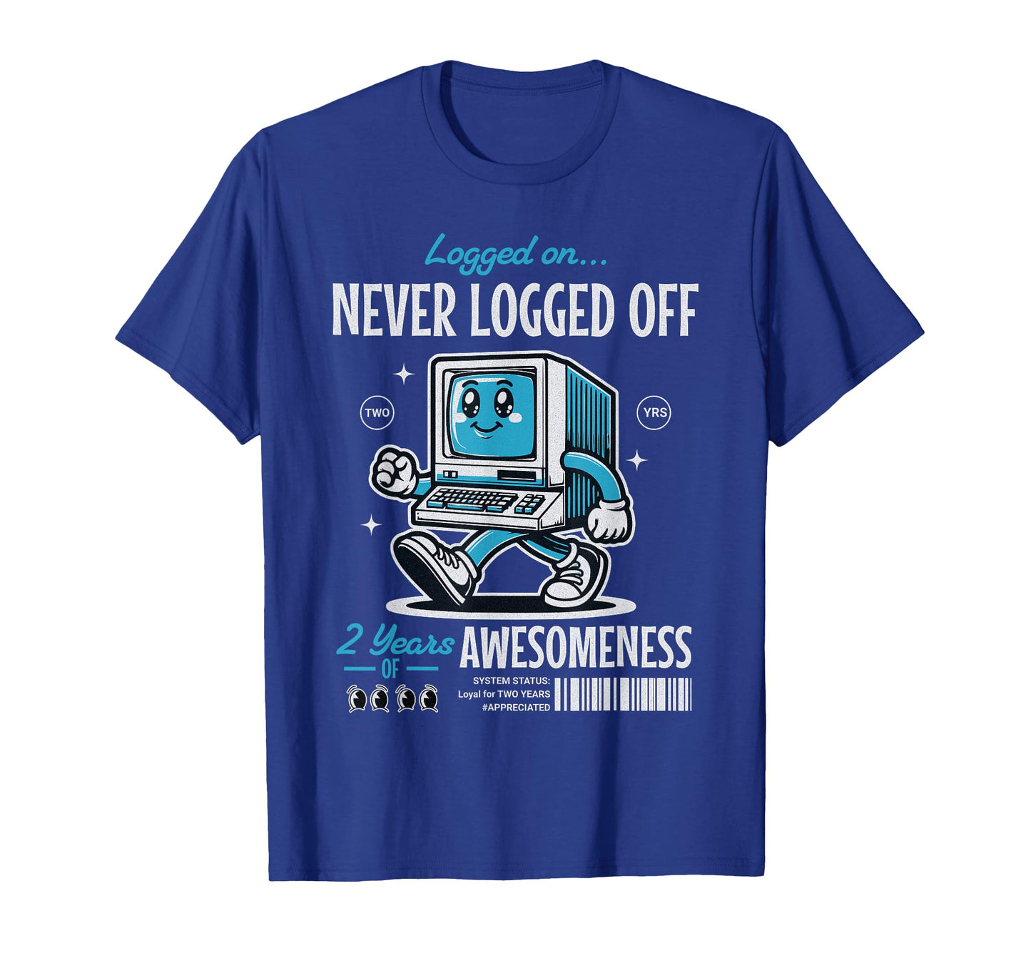 2 Year Work Anniversary Funny Computer Corporate Milestone T-Shirt