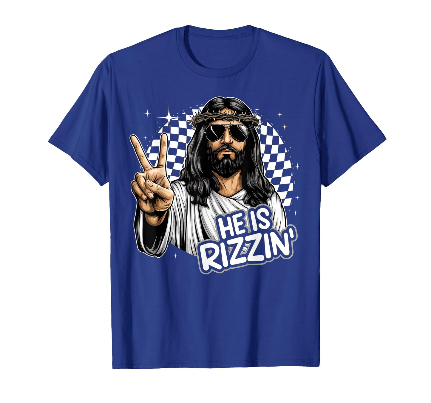 He Is Rizzin' Jesus Christian Funny Happy Easter Hunt Eggs T-Shirt