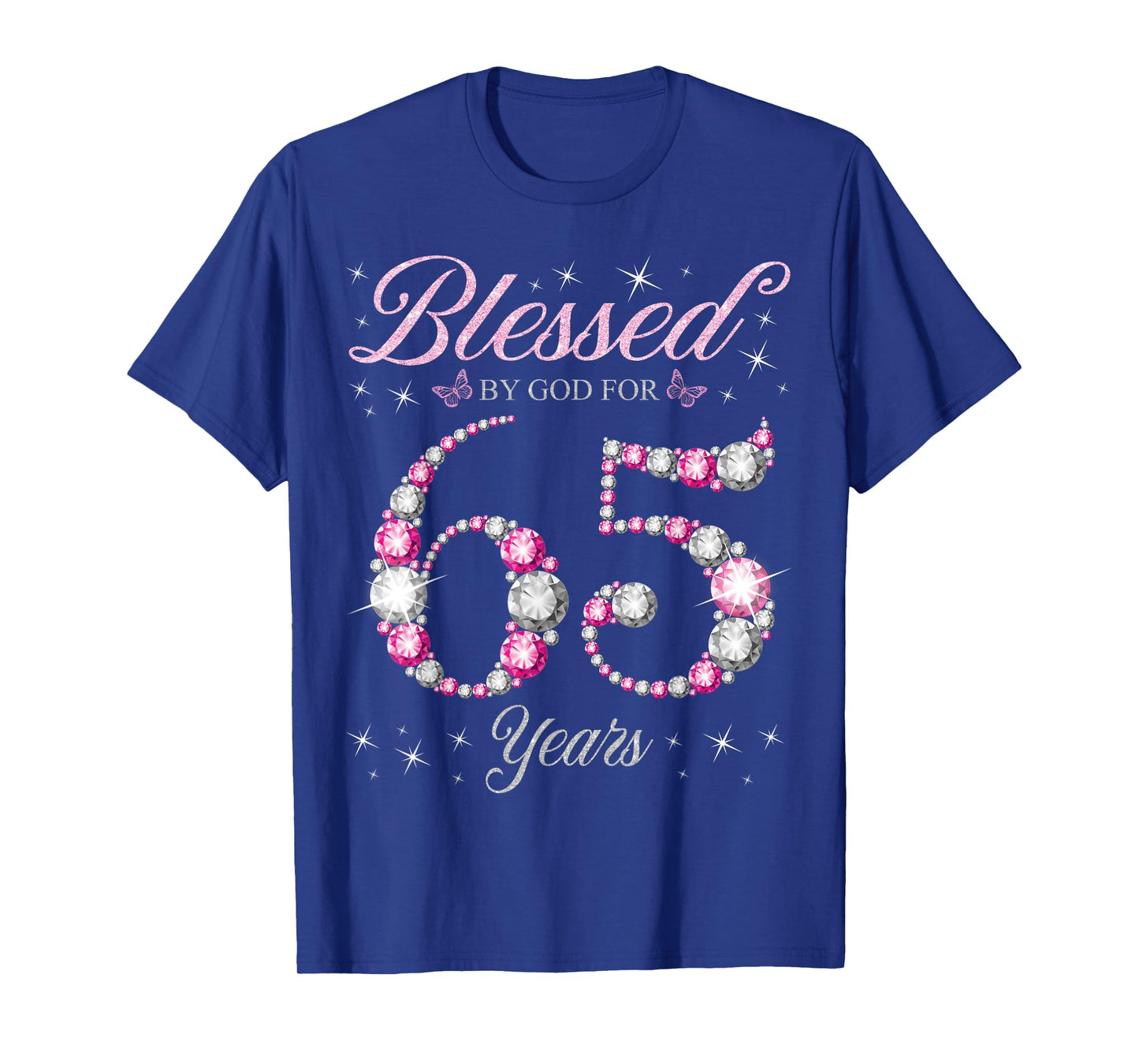 Blessed By God For 65 Years Old 65th Birthday Party T-Shirt