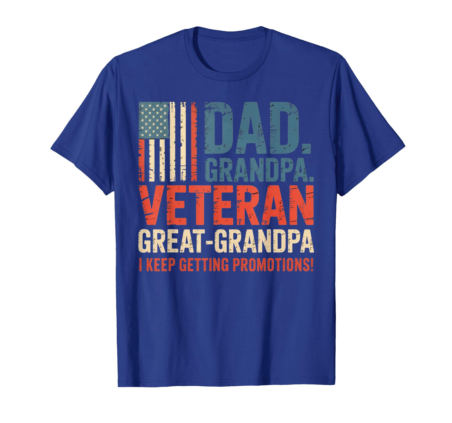 Mens Fathers Day Dad Grandpa Veteran Great Grandpa from Grandkids T-Shirt