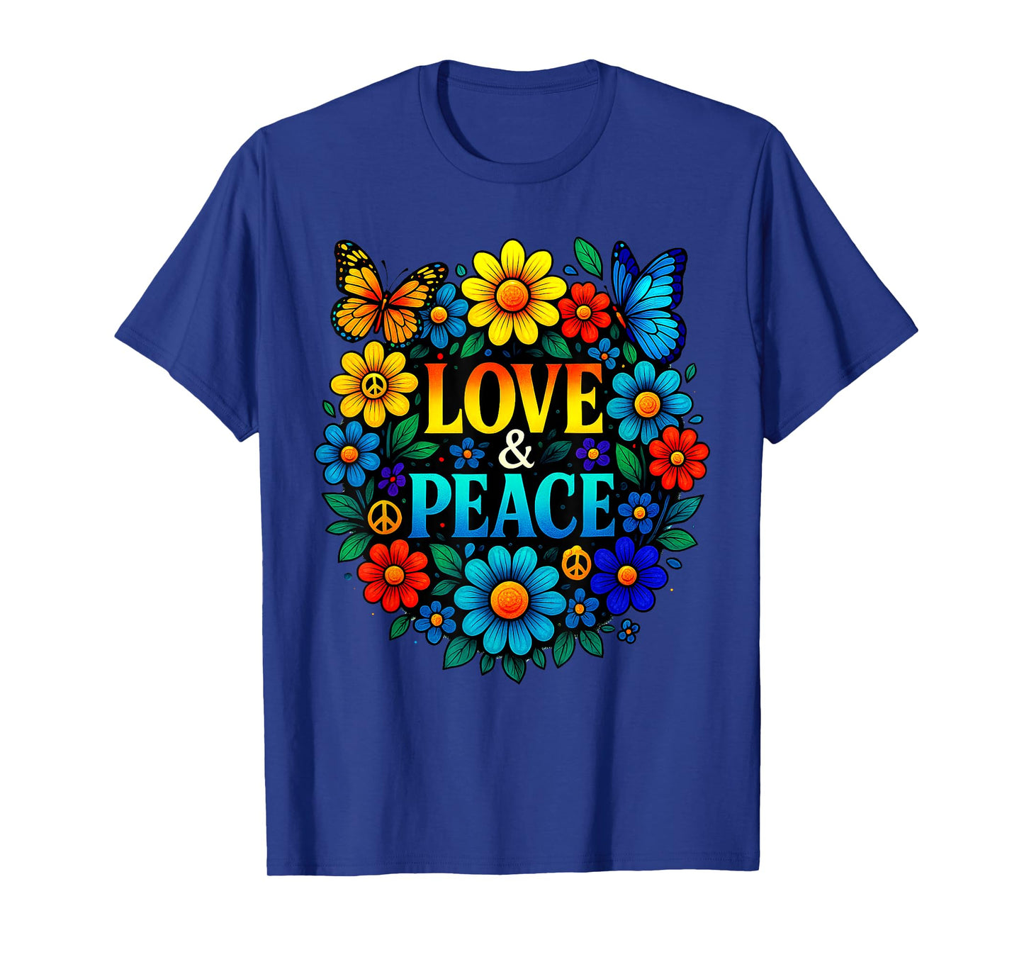 Groovy Hippie Love Peace Tie Dye Peace Sign World Peace Day T-Shirt
