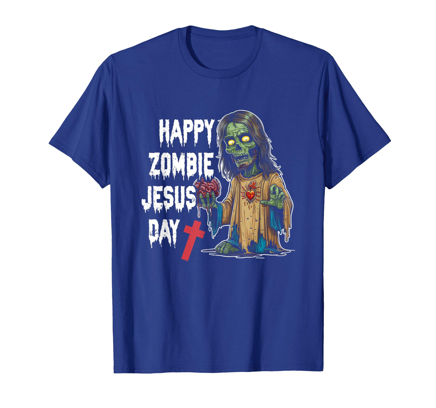 Happy Zombie Jesus Day Skeleton Horror Christ Halloween T-Shirt